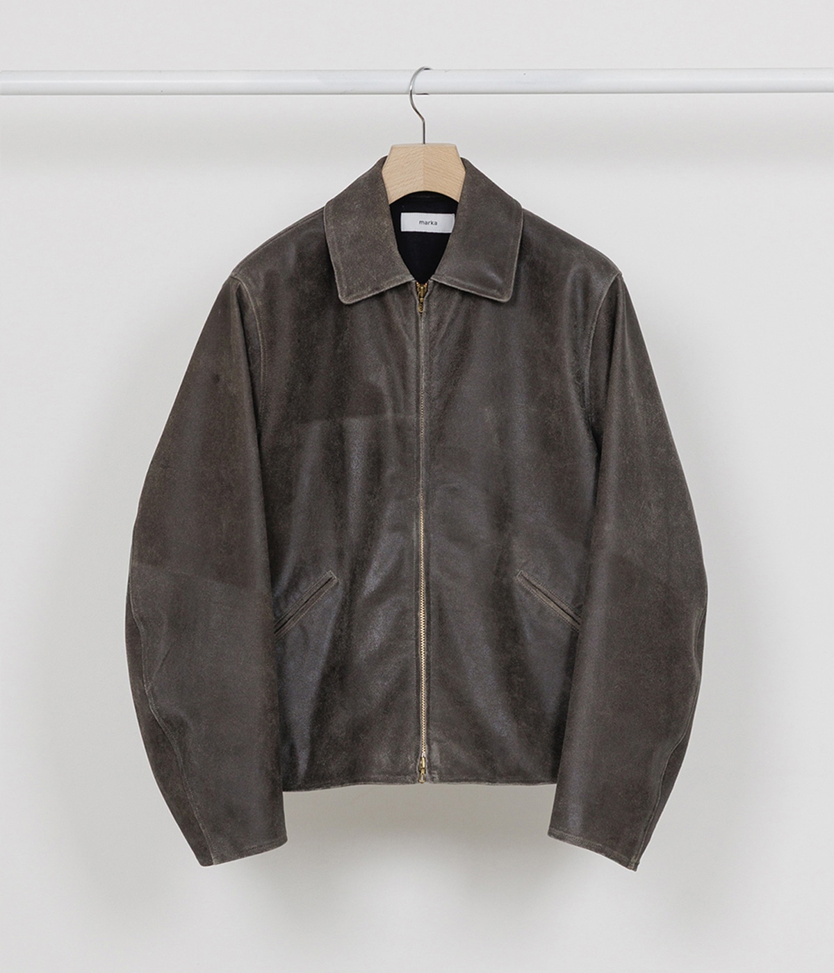 予約】LEATHER SPORTS JACKET -CRACKED GOAT LEATHER- | marka
