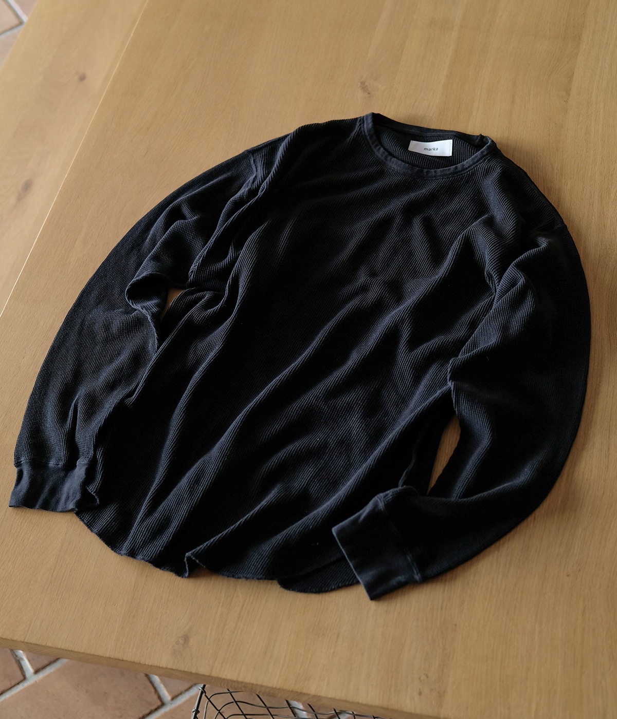 Exclusive WAFFLE CREW NECK - plain-
