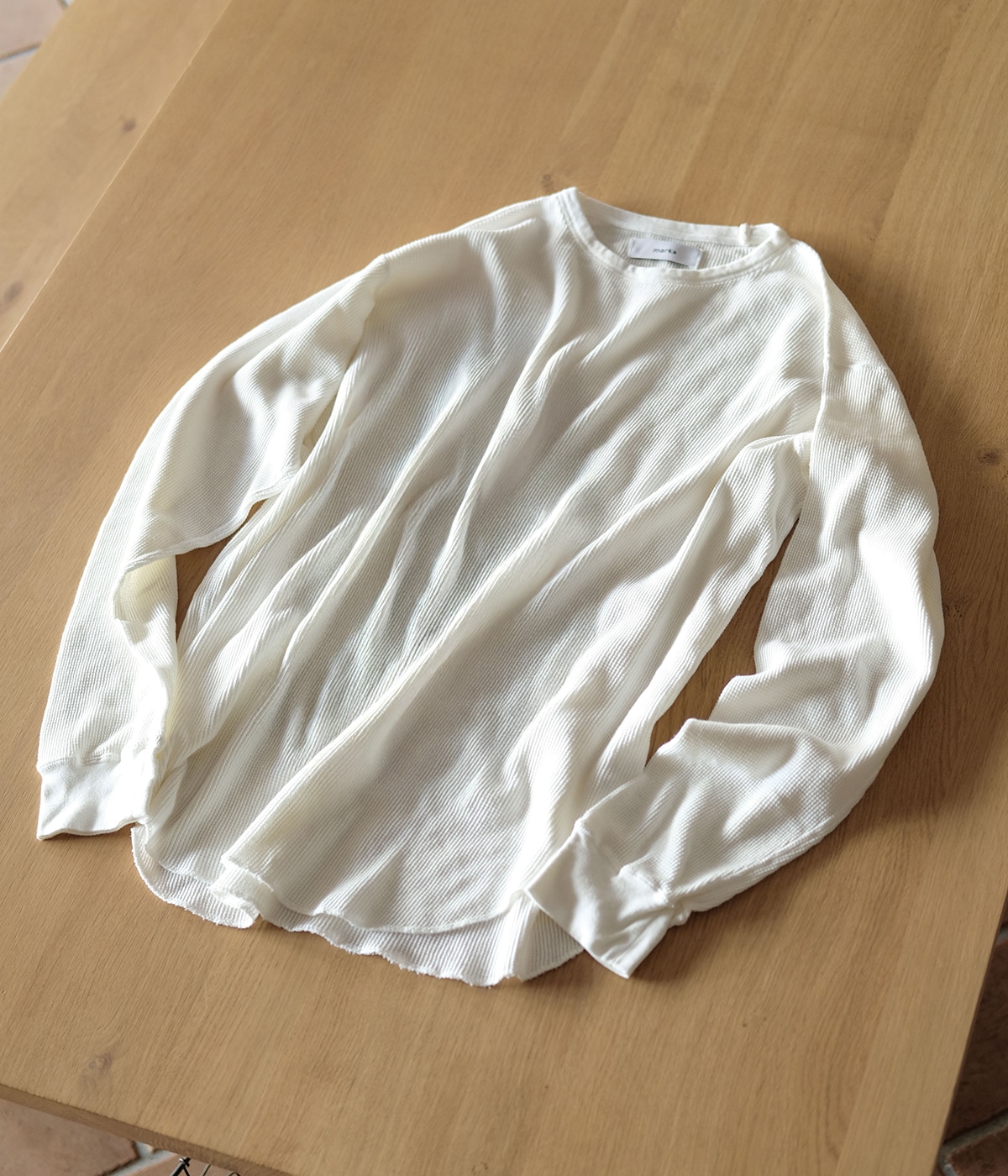Exclusive WAFFLE CREW NECK - plain-