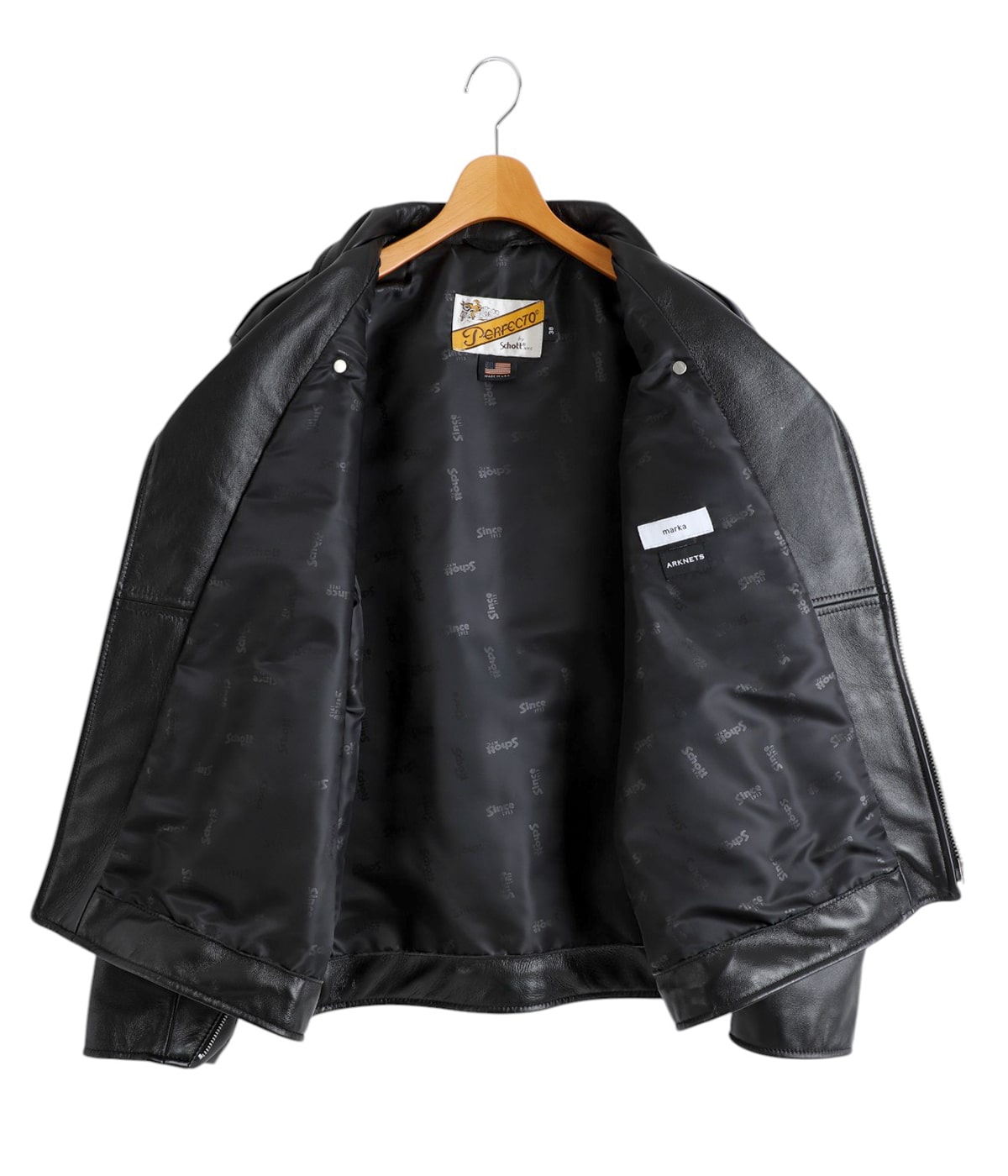 The Barnnet   レザージャケット 黑色 The Barnnet Stain leather motorcycle jacket - lsca 韓国