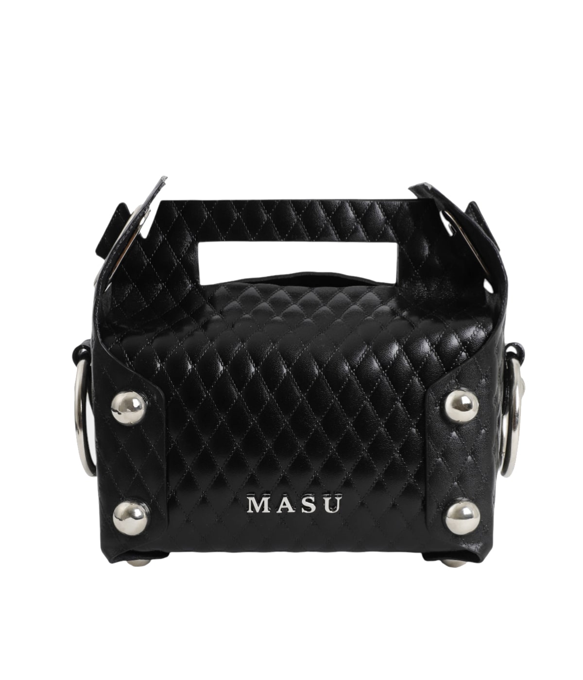 バッグ MASU cake bag mini black MASU(エムエーエスユー)のLEATHER CAKE MINI BAG BLACK(バッグ
