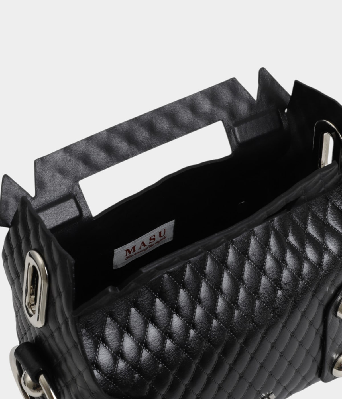 MASU LEATHER CAKE BAG BLACK ケーキバッグ 2025AW】 MASU (マス/エムエーエスユー) 