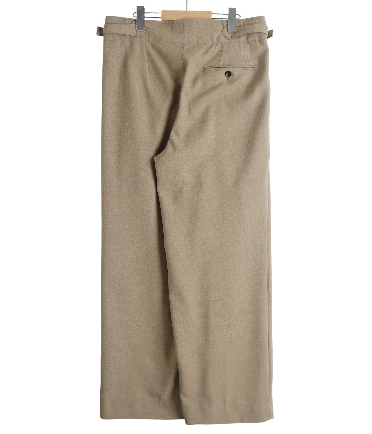TWO TUCK MILITARY TROUSERS -RECYCLED POLYESTER NON-MULESED WOOL