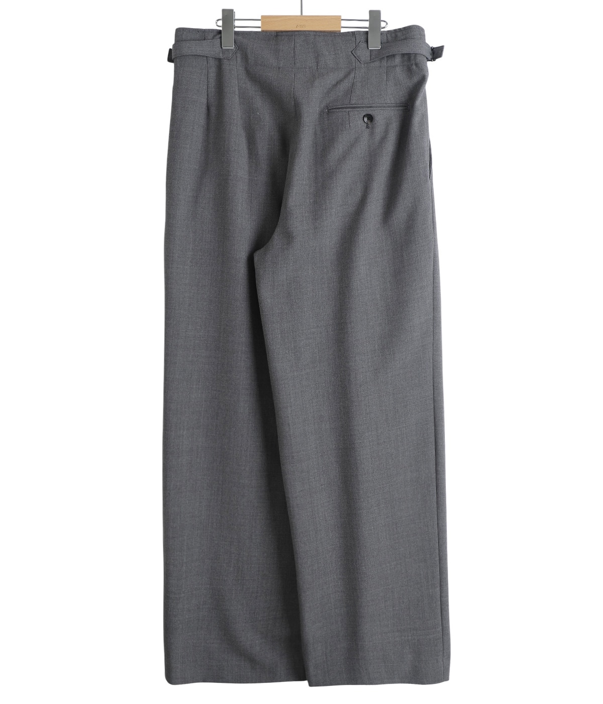 TWO TUCK MILITARY TROUSERS -RECYCLED POLYESTER NON-MULESED WOOL