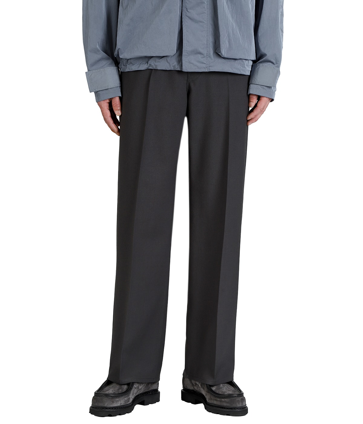 5-POCKETS TROUSERS -RECYCLED POLYESTER NON-MULESED WOOL GABARDINE