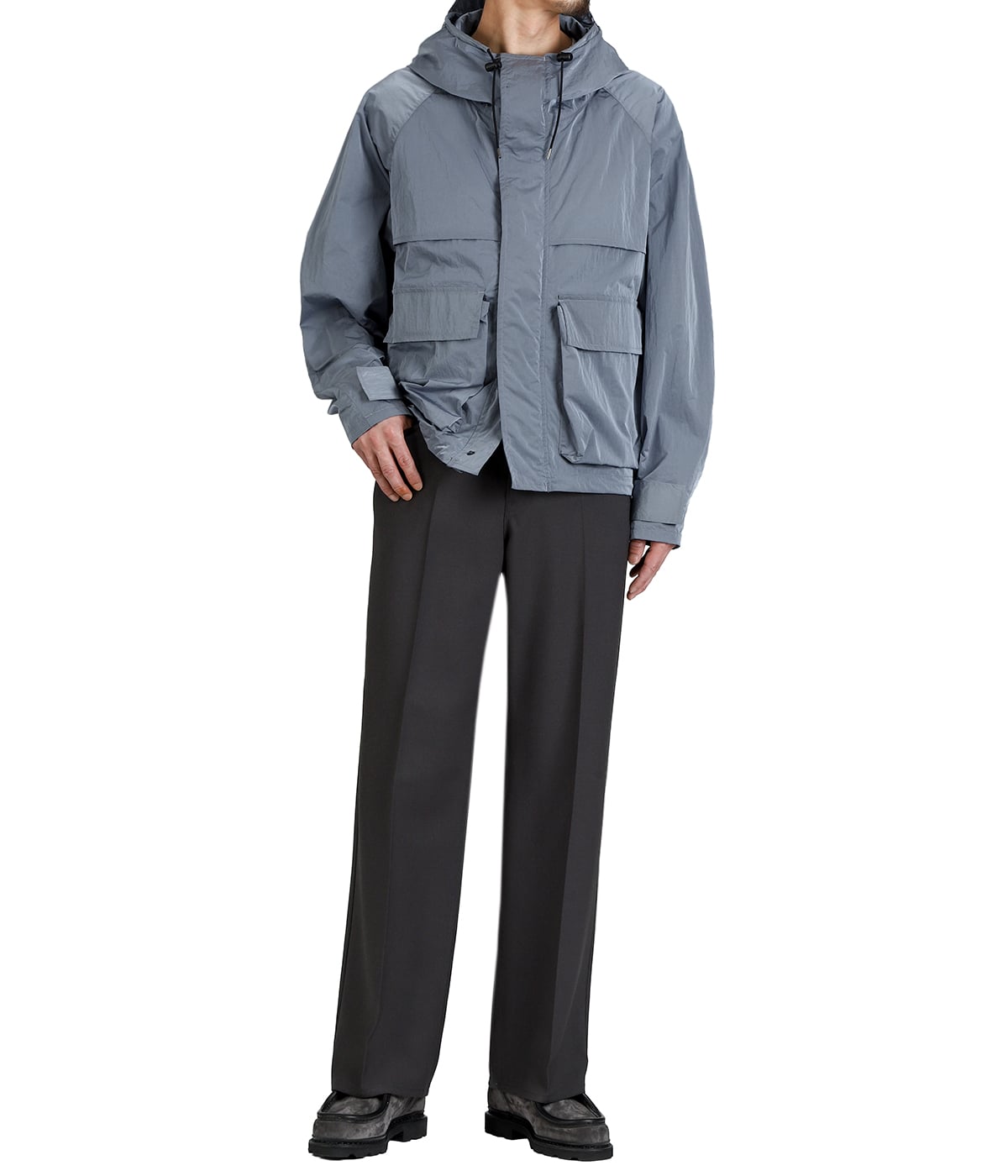 5-POCKETS TROUSERS -RECYCLED POLYESTER NON-MULESED WOOL GABARDINE