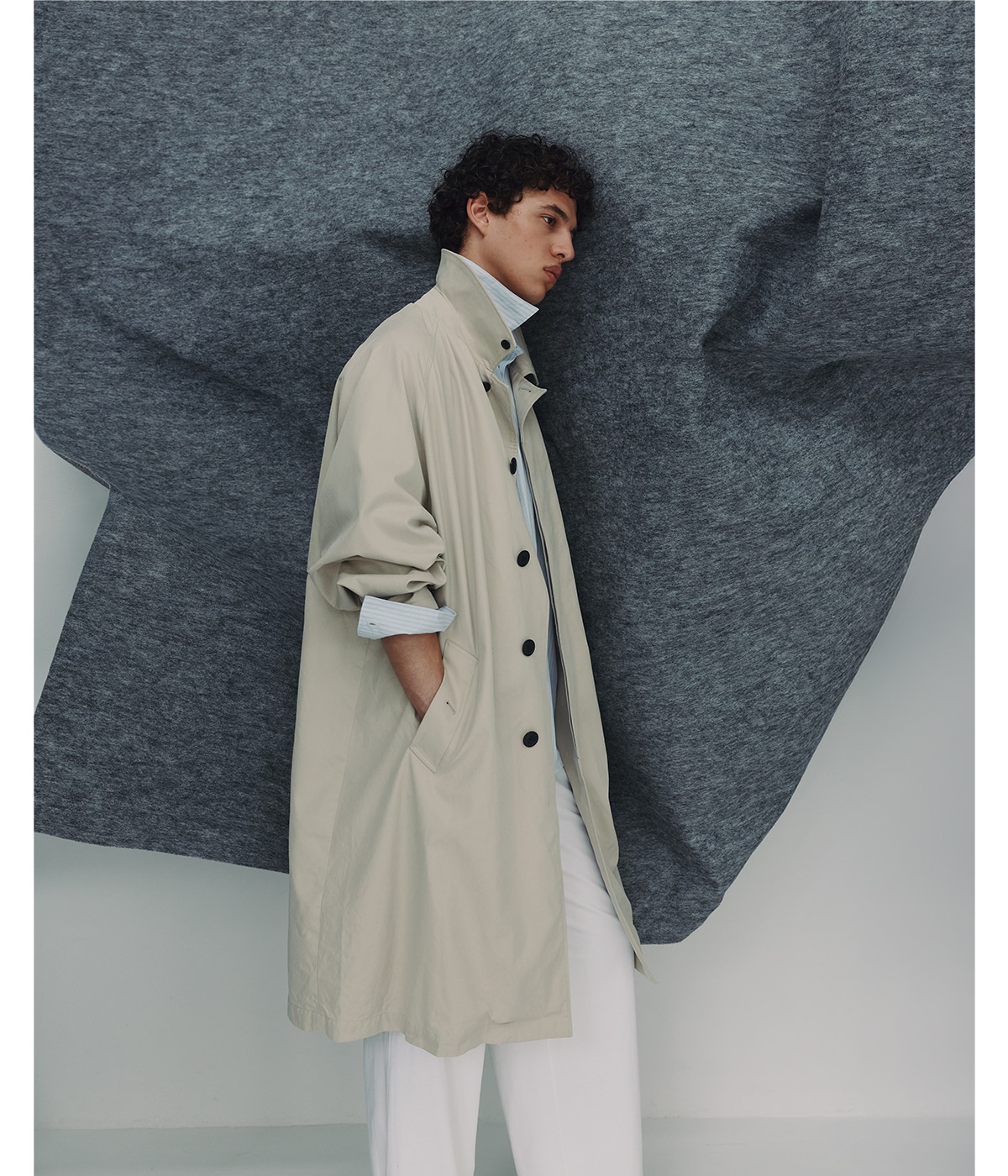 RAGLAN SLEEVE COAT -ORGANIC COTTON GABARDINE- | marka(マーカ