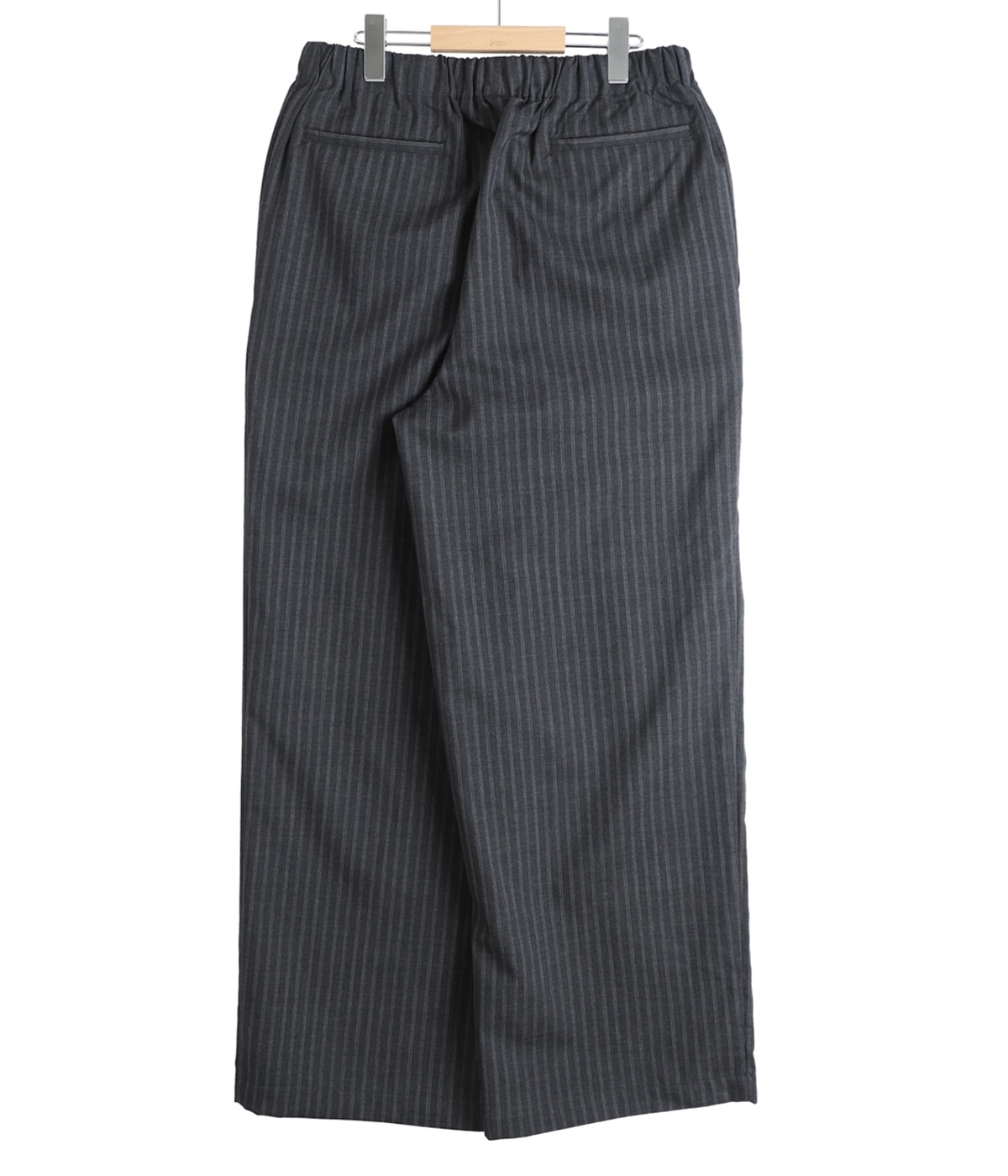 WIDE CYLINDER FIT EASY PANTS -2/72 WOOL TROPICAL WASHER - | marka