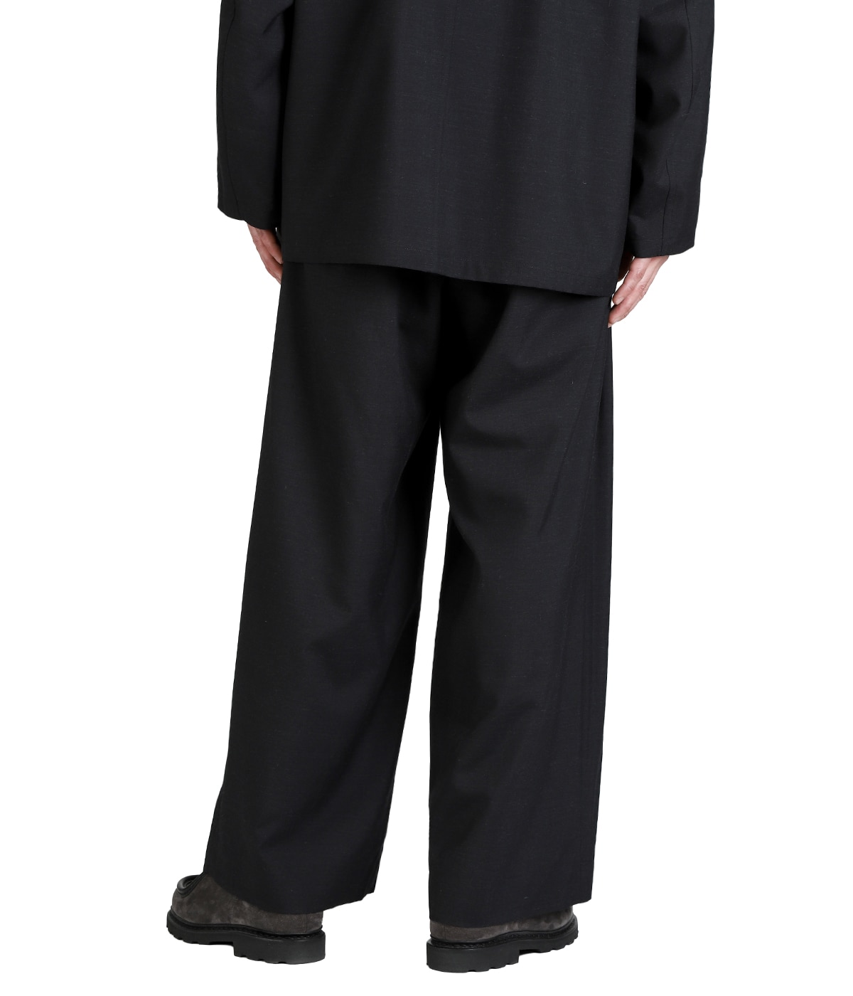 TWO TUCK BAGGY TROUSERS -2/72 WOOL TROPICAL WASHER - | marka