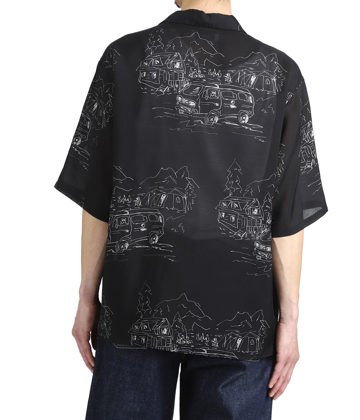 OPEN COLLAR S/S SHIRT -CUPRO SILK LAWN- | marka(マーカ) / トップス