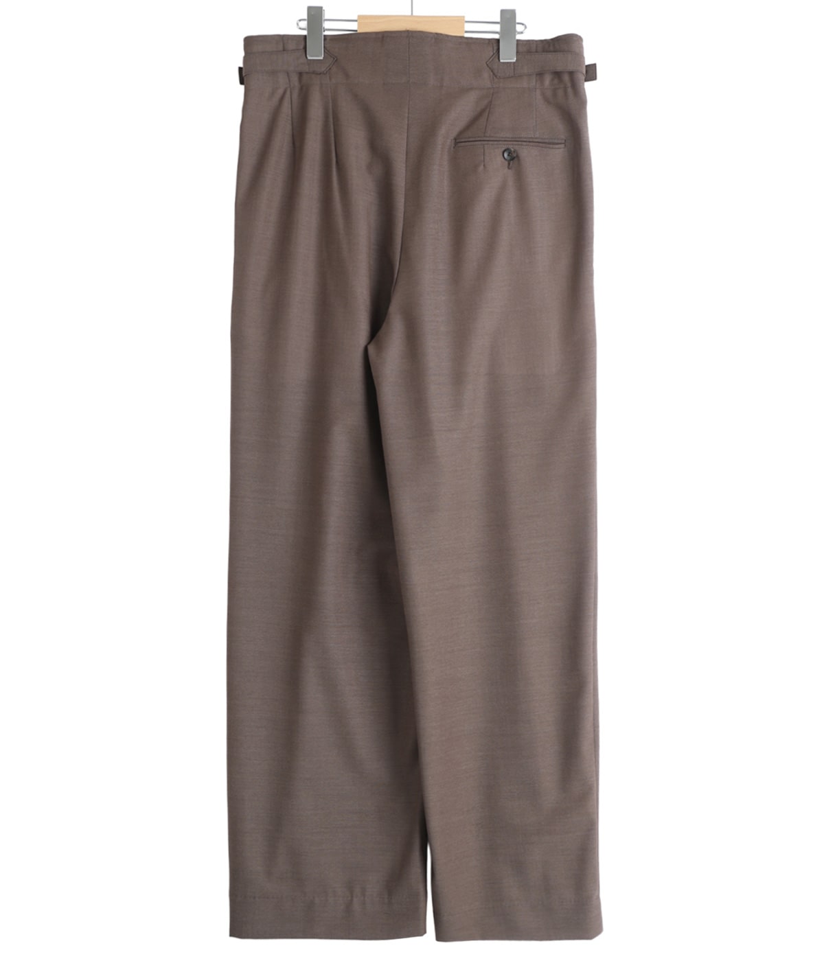 TWO TUCK MILITARY TROUSERS -WOOL HIGH TWIST TROPICAL- | marka
