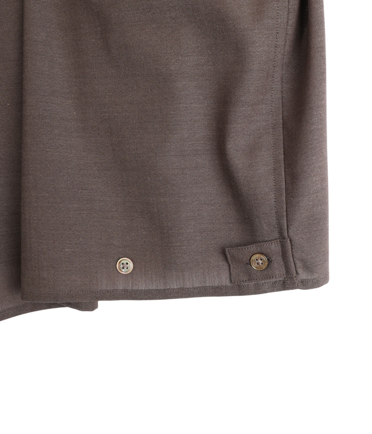 OPEN COLLAR S/S SHIRT WITH HEM TAB -WOOL HIGH TWIST TROPICAL
