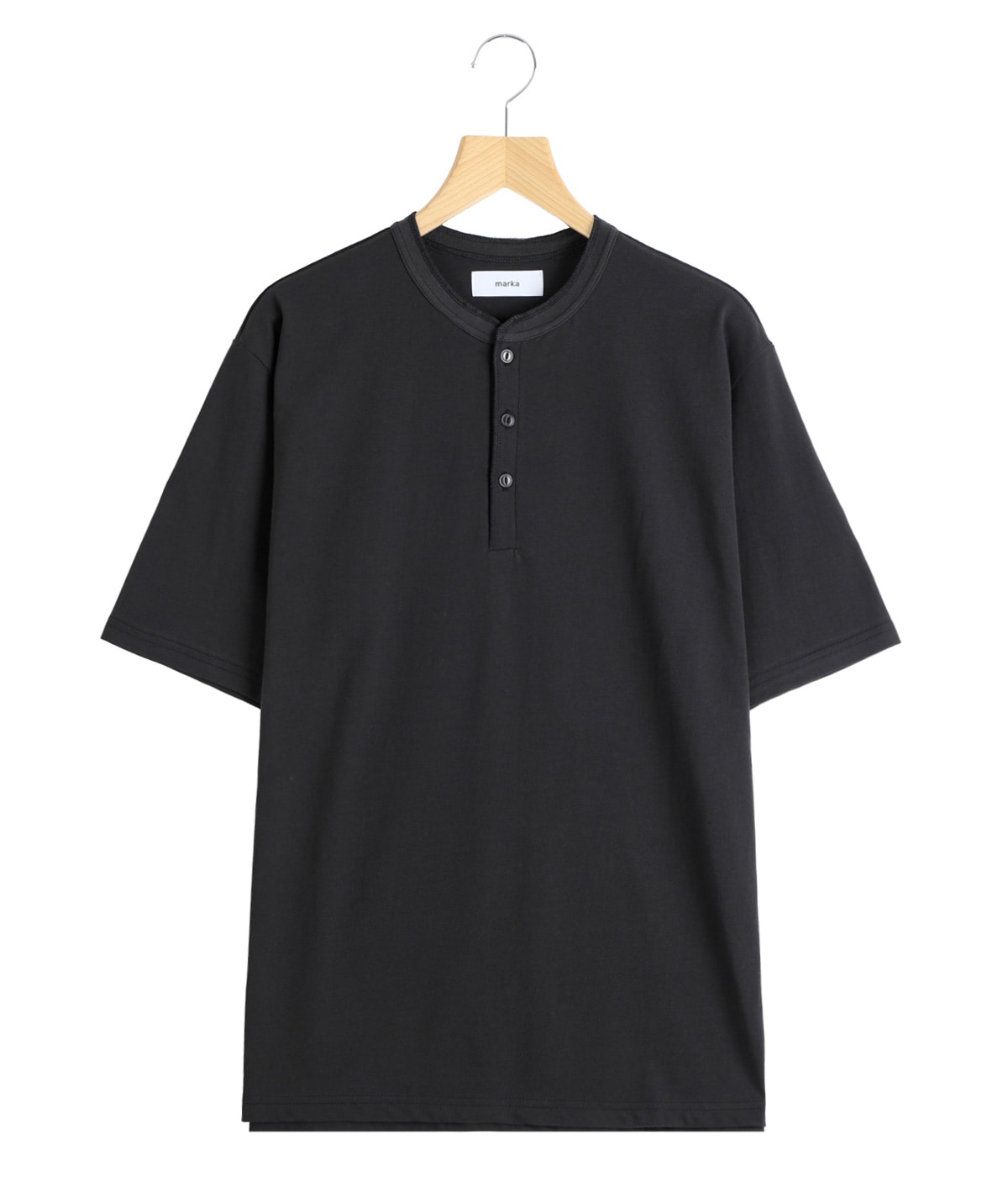 HENLEY NECK TEE -ORGANIC COTTON OPEN-END YARN KNIT- | marka(マーカ 