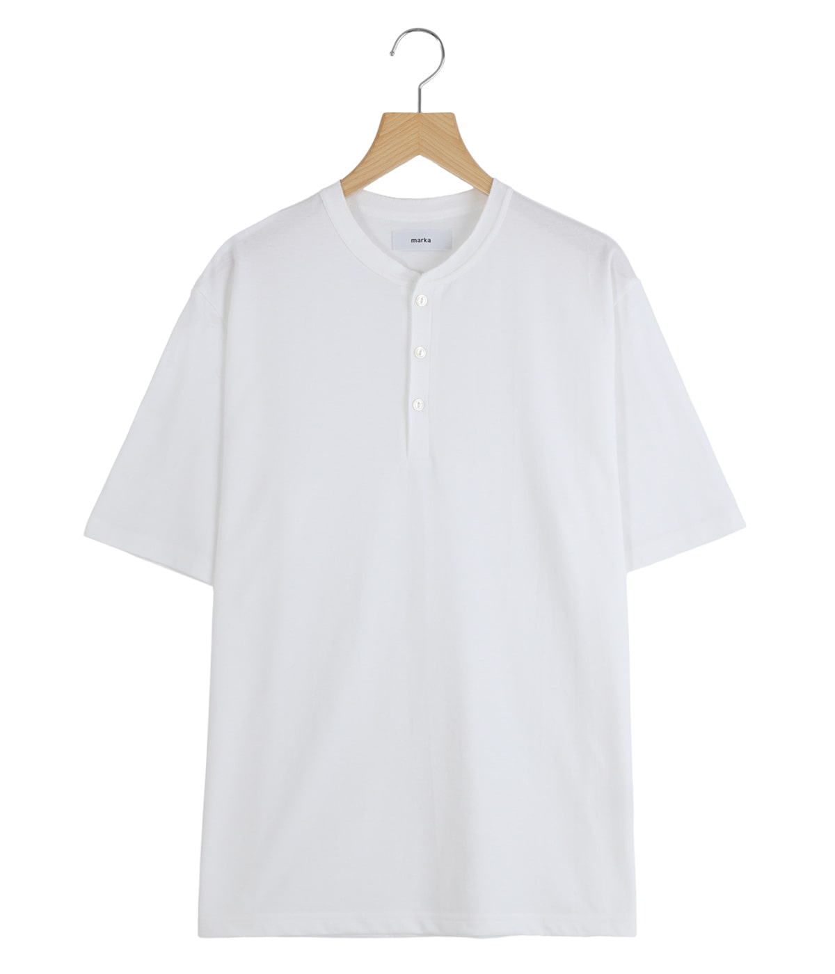 HENLEY NECK TEE -ORGANIC COTTON OPEN-END YARN KNIT- | marka(マーカ 