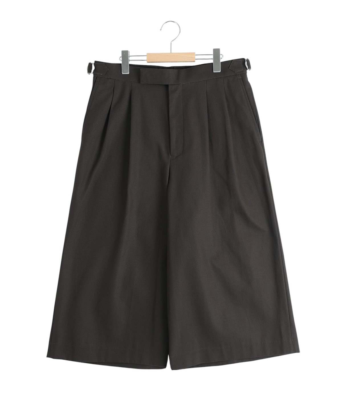 TWO TUCK CROPPED TROUSERS -ORGANIC COTTON GABARDINE- | marka