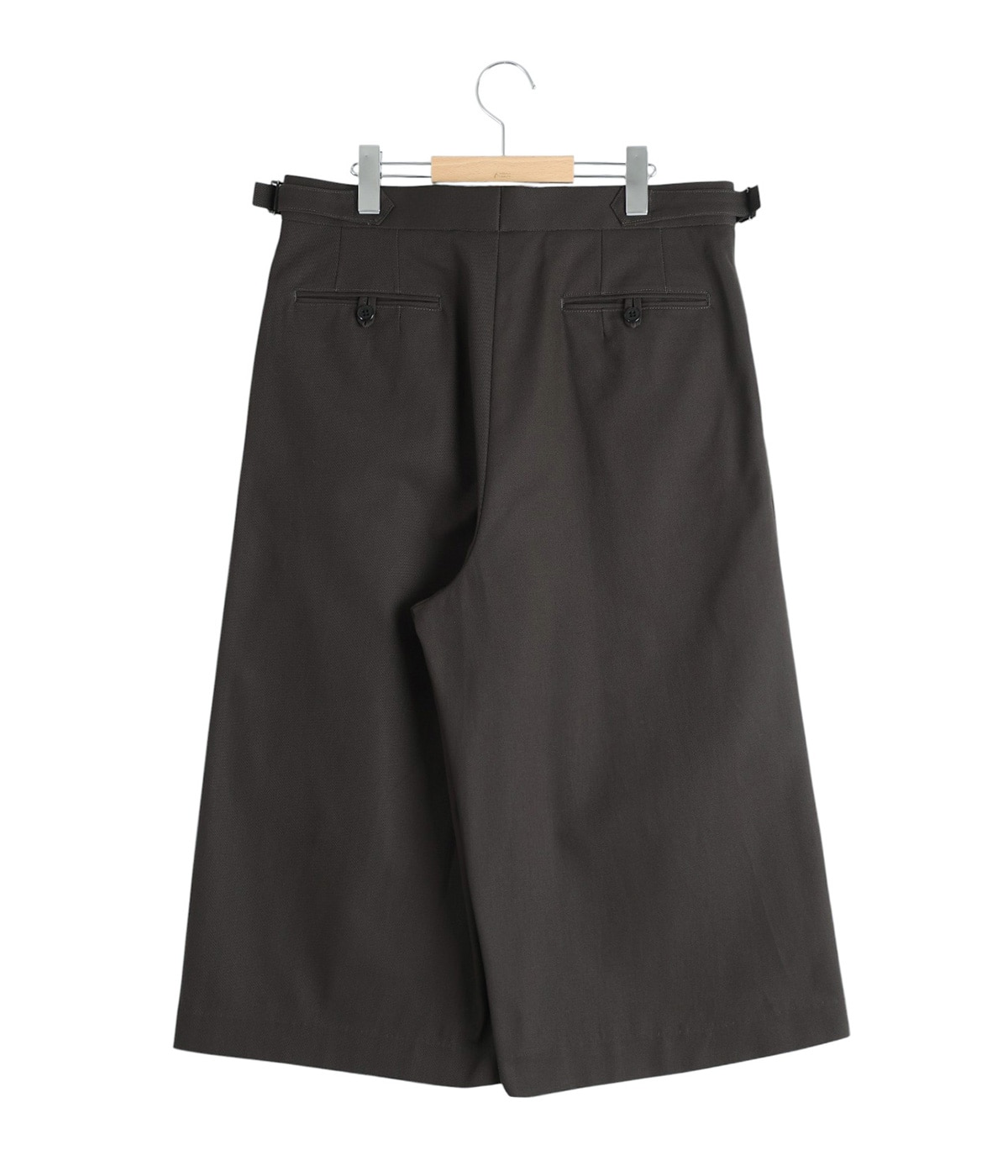 TWO TUCK CROPPED TROUSERS -ORGANIC COTTON GABARDINE- | marka