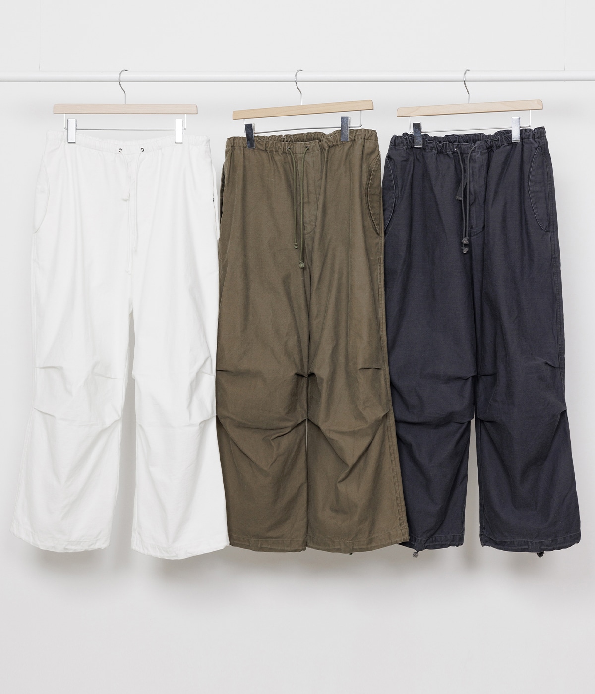 予約】WIDE OVER PANTS -ORGANIC COTTON BACK SATIN- | marka(マーカ