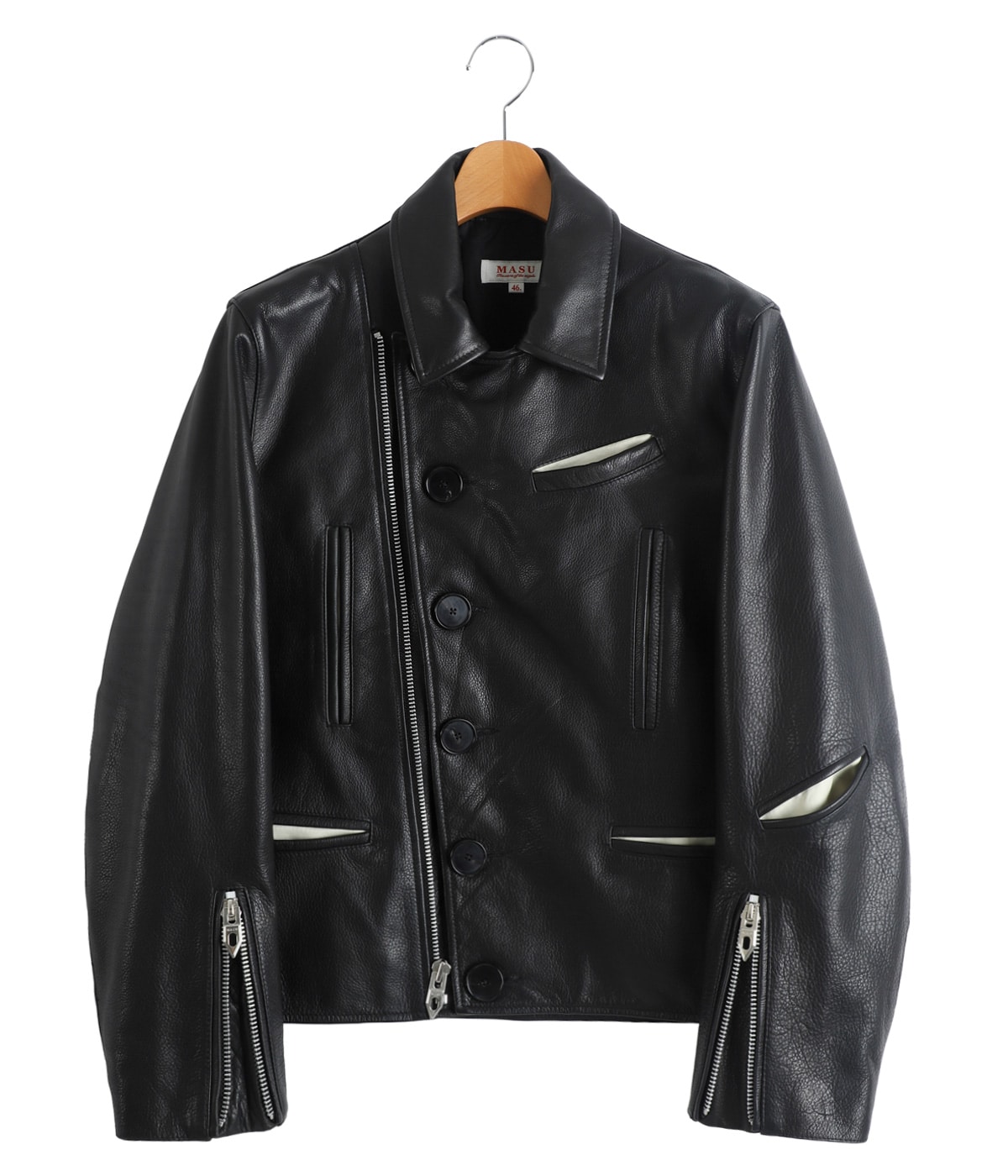 ジャケット・アウター masu HIGH TWISTED LEATHER JACKET masu HIGH TWISTED LEATHER JACKET