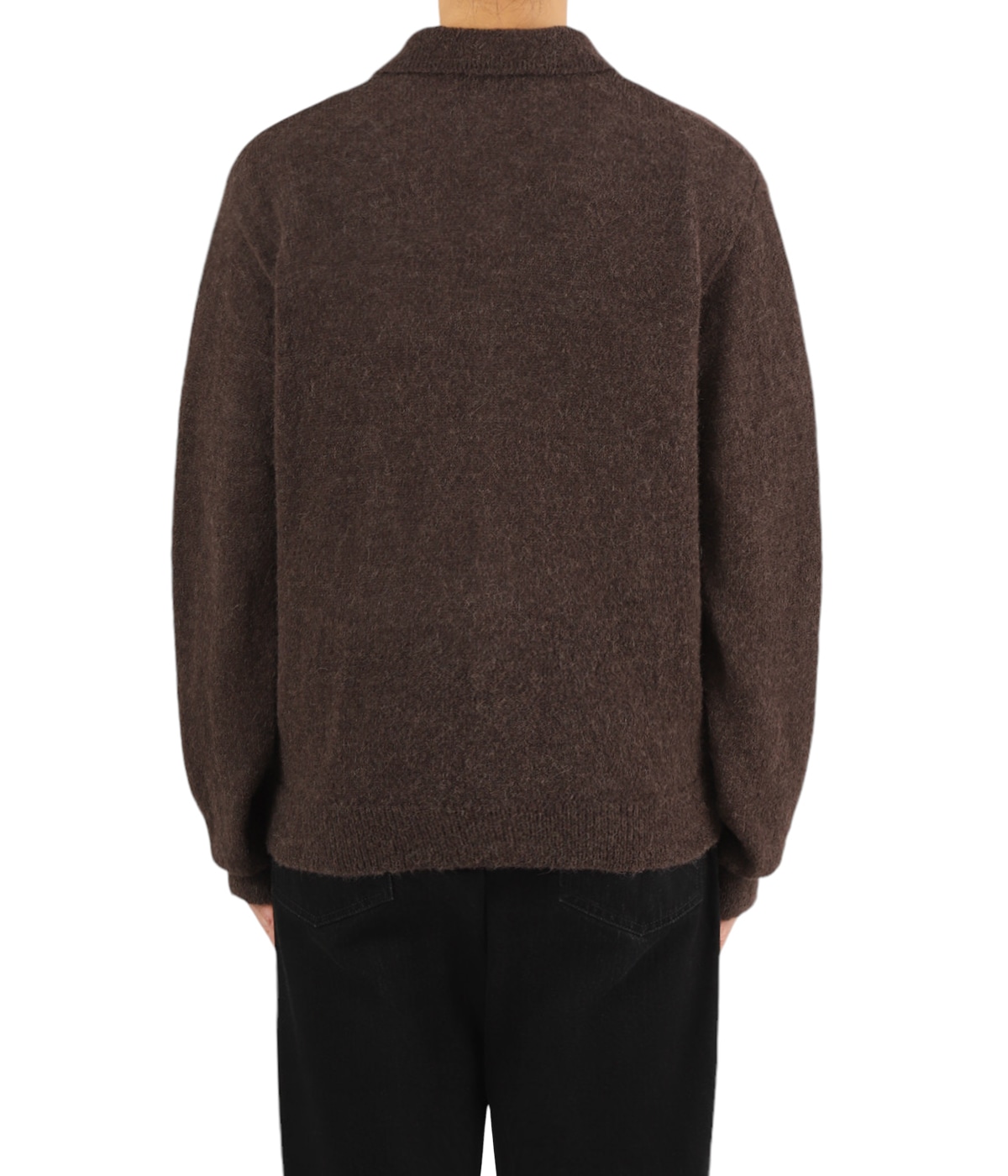 トップス OUR LEGACY EVENING POLO 46 Our Legacy - Evening Polo Black Fuzzy Alpaca
