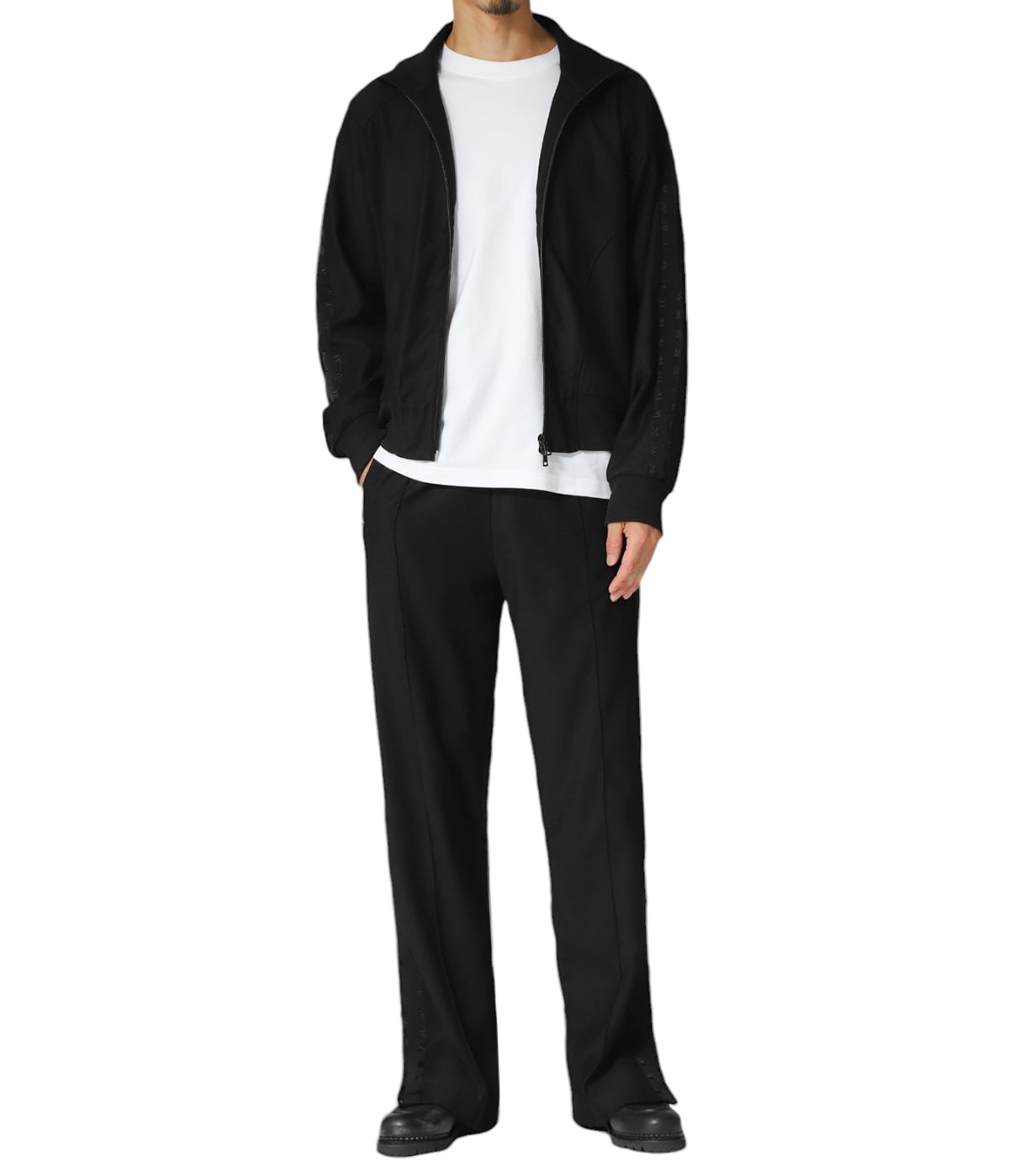 OUR LEGACY★キャンバスジャージパンツ ブラック★送関込 OUR LEGACY - TRACK PANTS Black Canvas Jersey | River