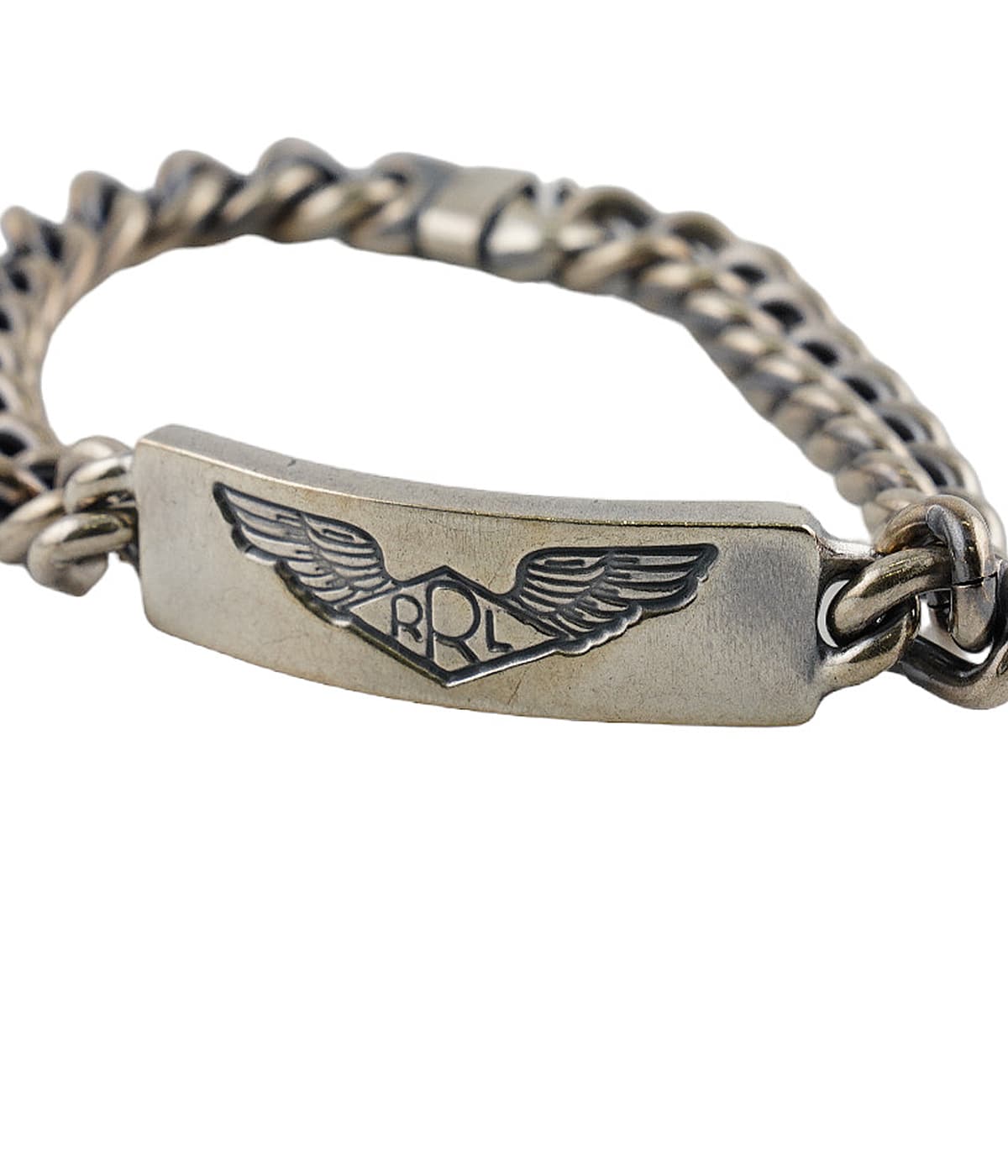 RRL ★【シルバー ブレスレット】Handmade Sterling Silver ID RRL - RRL ハンドメイド スターリング シルバー ID ブレスレット