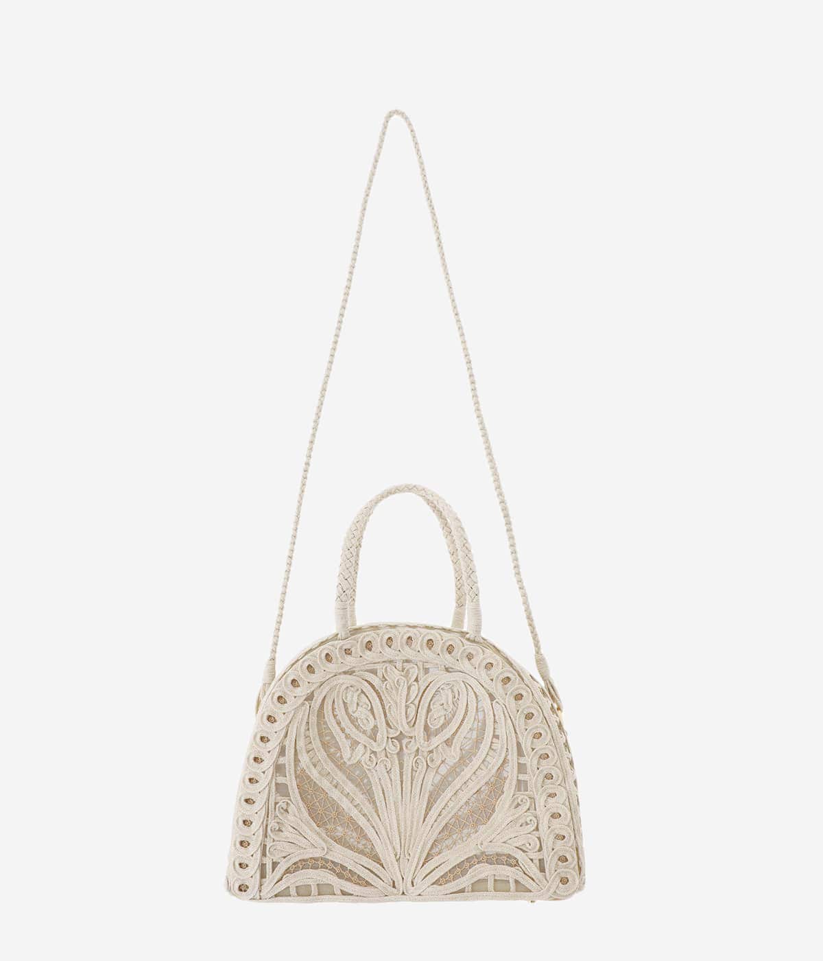 レディース】Cording Embroidery Demi Lune Handbag | Mame