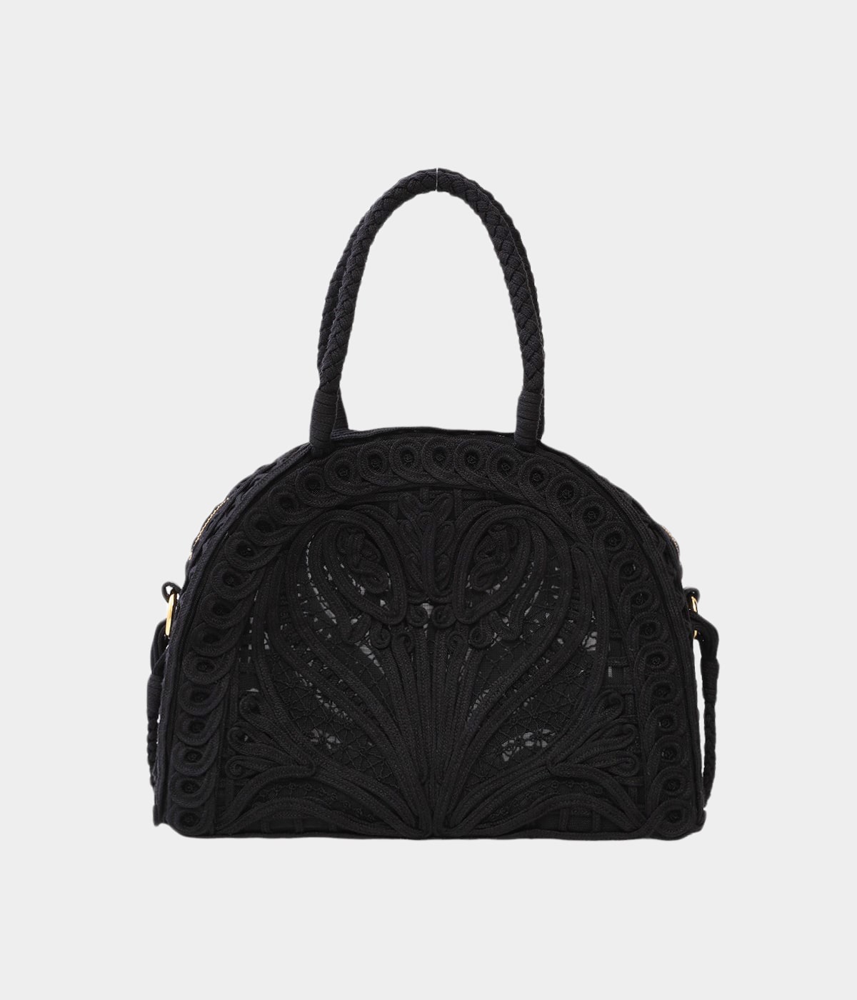 レディース】Cording Embroidery Demi Lune Handbag | Mame