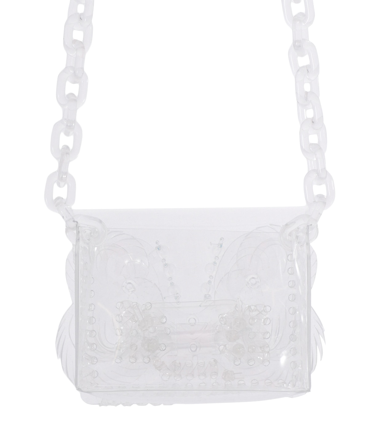 レディース】Transparent Sculptural Micro Chain Bag | Mame