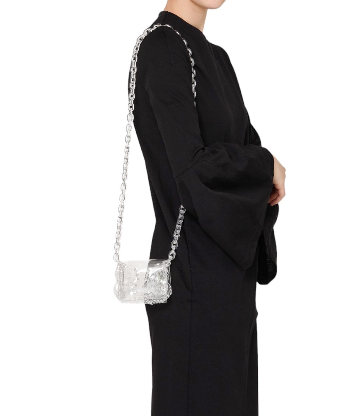 レディース】Transparent Sculptural Micro Chain Bag | Mame