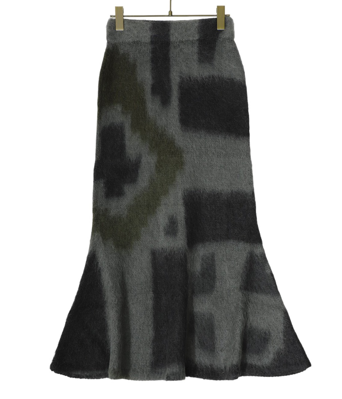 Mame Kurogouchi アルパカ ウール ニットスカート レディース】Origami Dyed Suri Alpaca Wool Knitted Skirt
