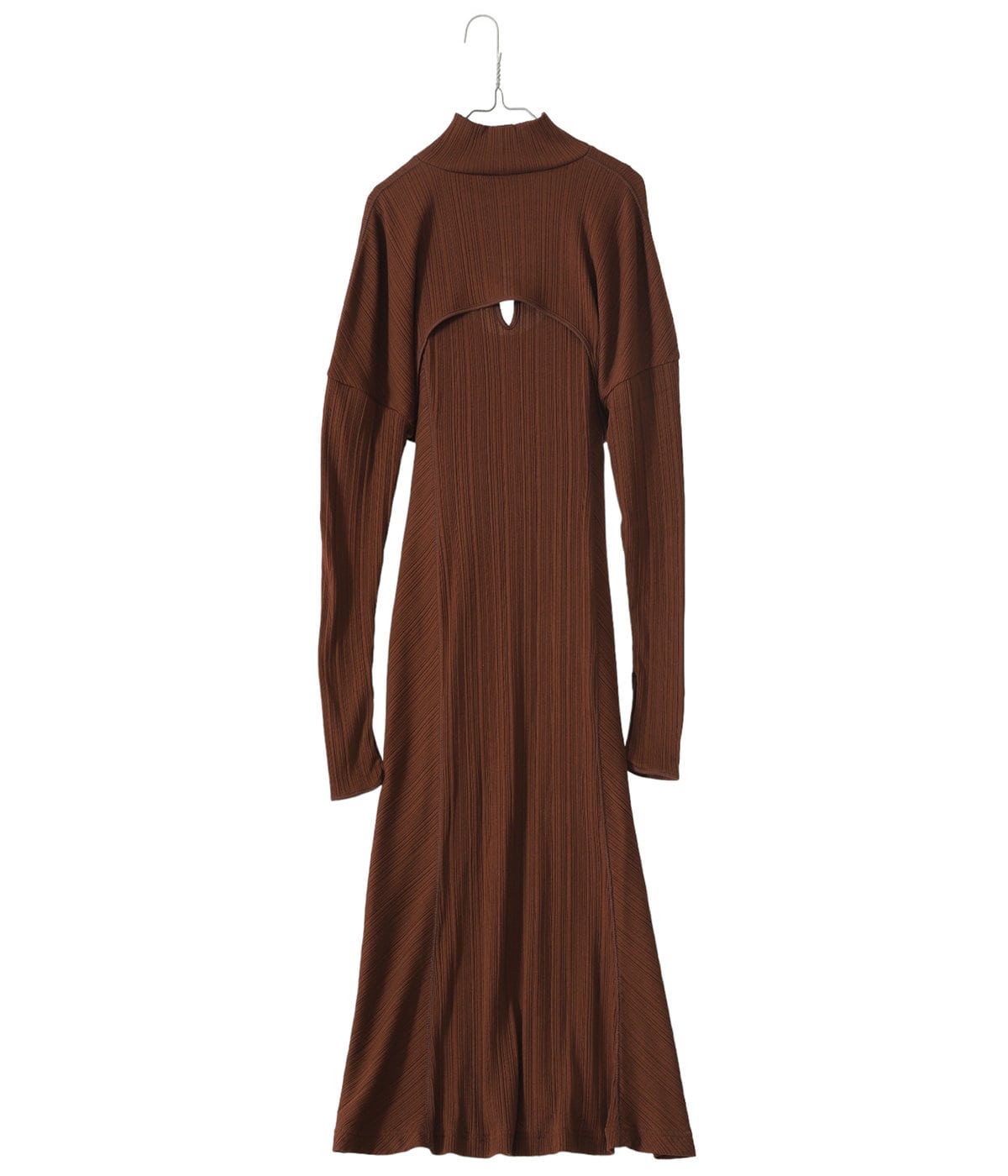 マメ レディース】Random Ribbed Organic Cotton 2 way Dress | Mame