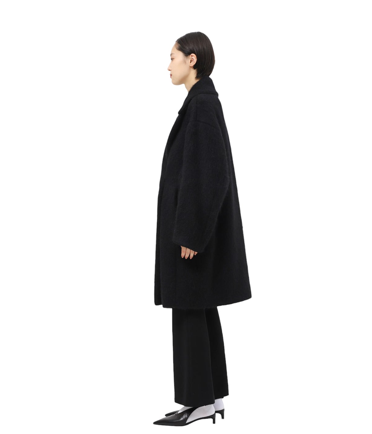 レディース】Gradient Dye Mohair Double-Breasted Coat | Mame