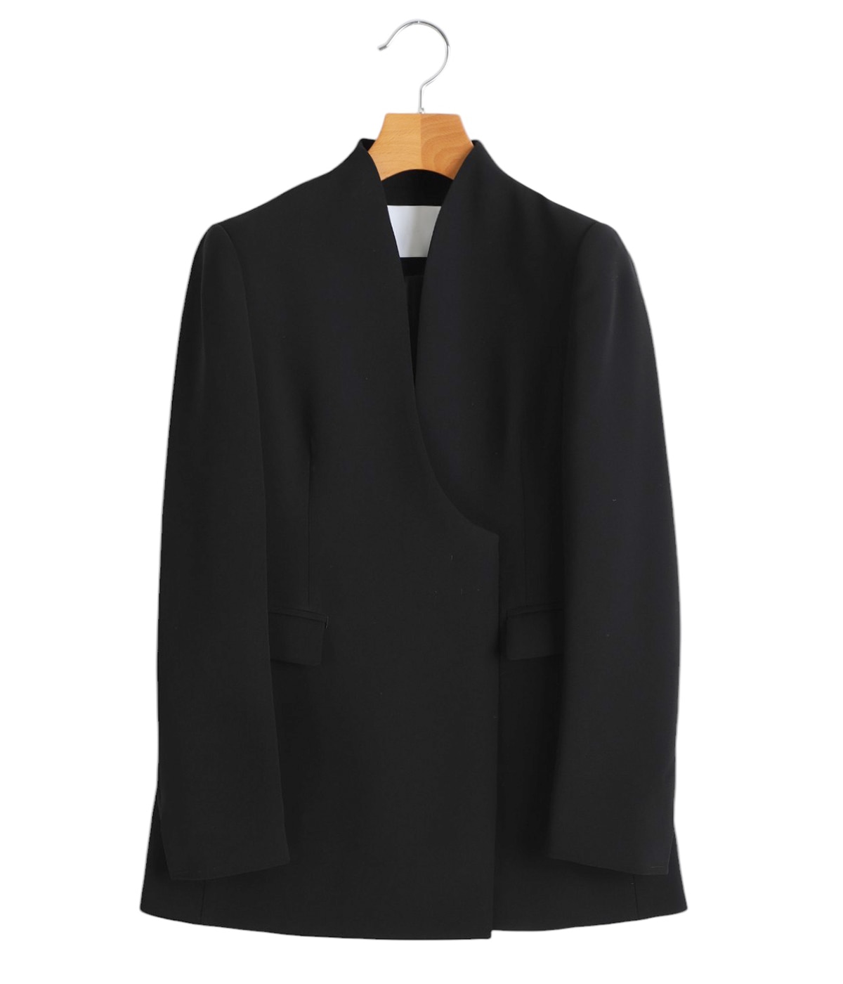 レディース】Acetate Polyester Collarless Double Breasted