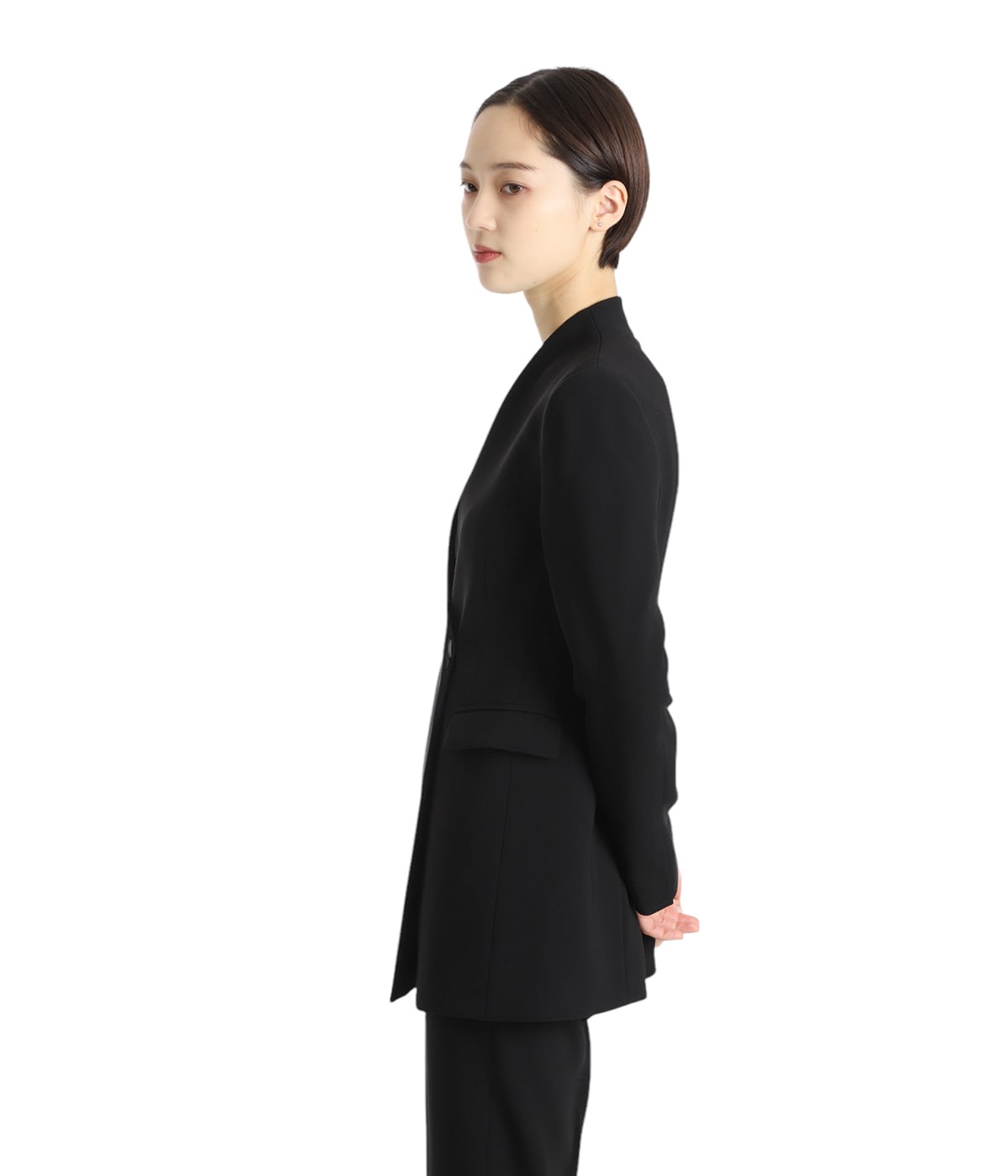 【美品】Mame Kurogouchi / リネンダブルブレステッドジャケット Linen Touch Triacetate Double
