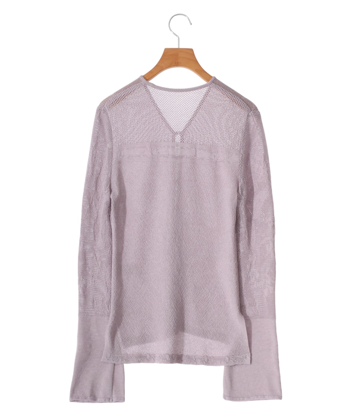 りんマメクロゴウチサマーレースニット レディース】Watermark Pattern Knitted Cardigan | Mame