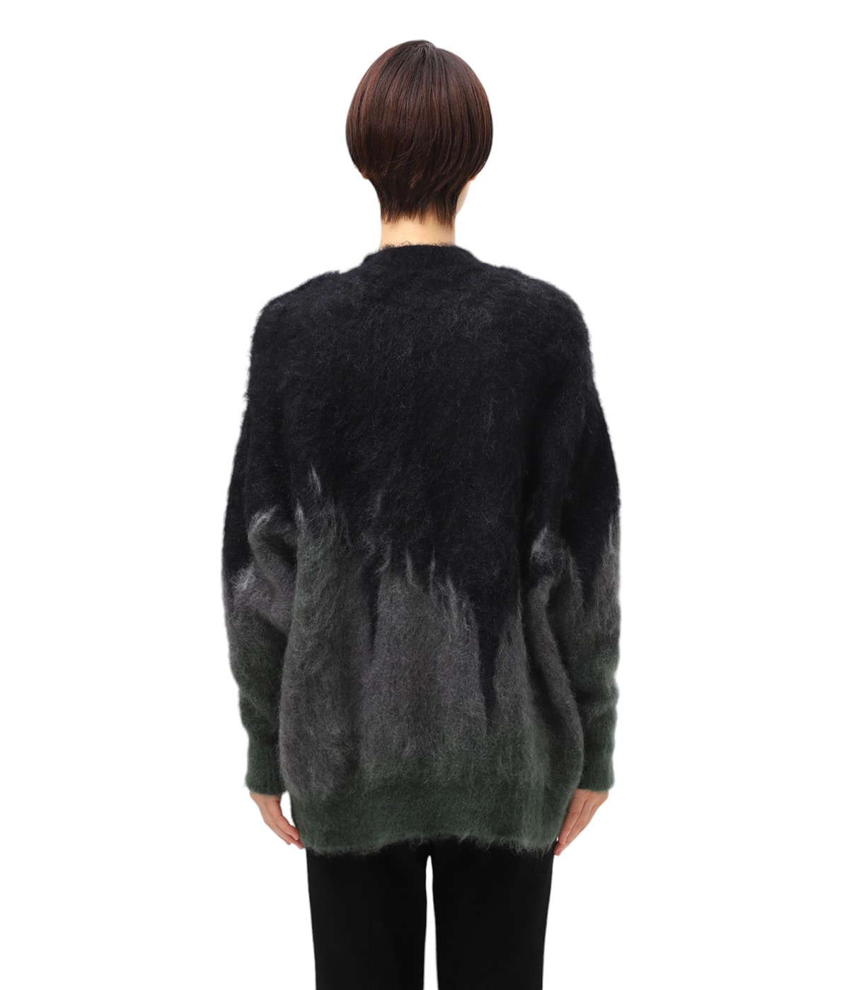 かんかん❣️✨極美品✨　MACAFEE フード　ウール　コート　総裏付き レディース】Drip Glaze Pattern Mohair Knitted Top | Mame