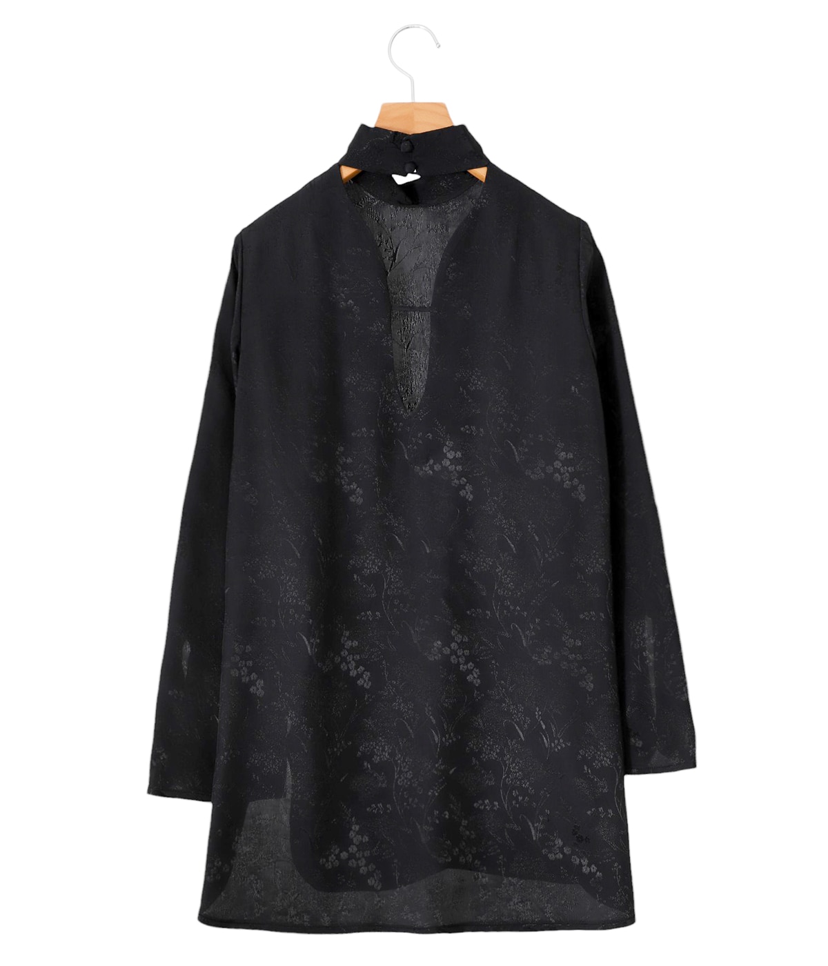 マメクロゴウチ mame kurogouchi 25SS 【Floral Jacquard Hight Neck Blouse】 フローラルブラウス mame kurogouchi(マメクロゴウチ) 25SS【Floral Jacquard Hight