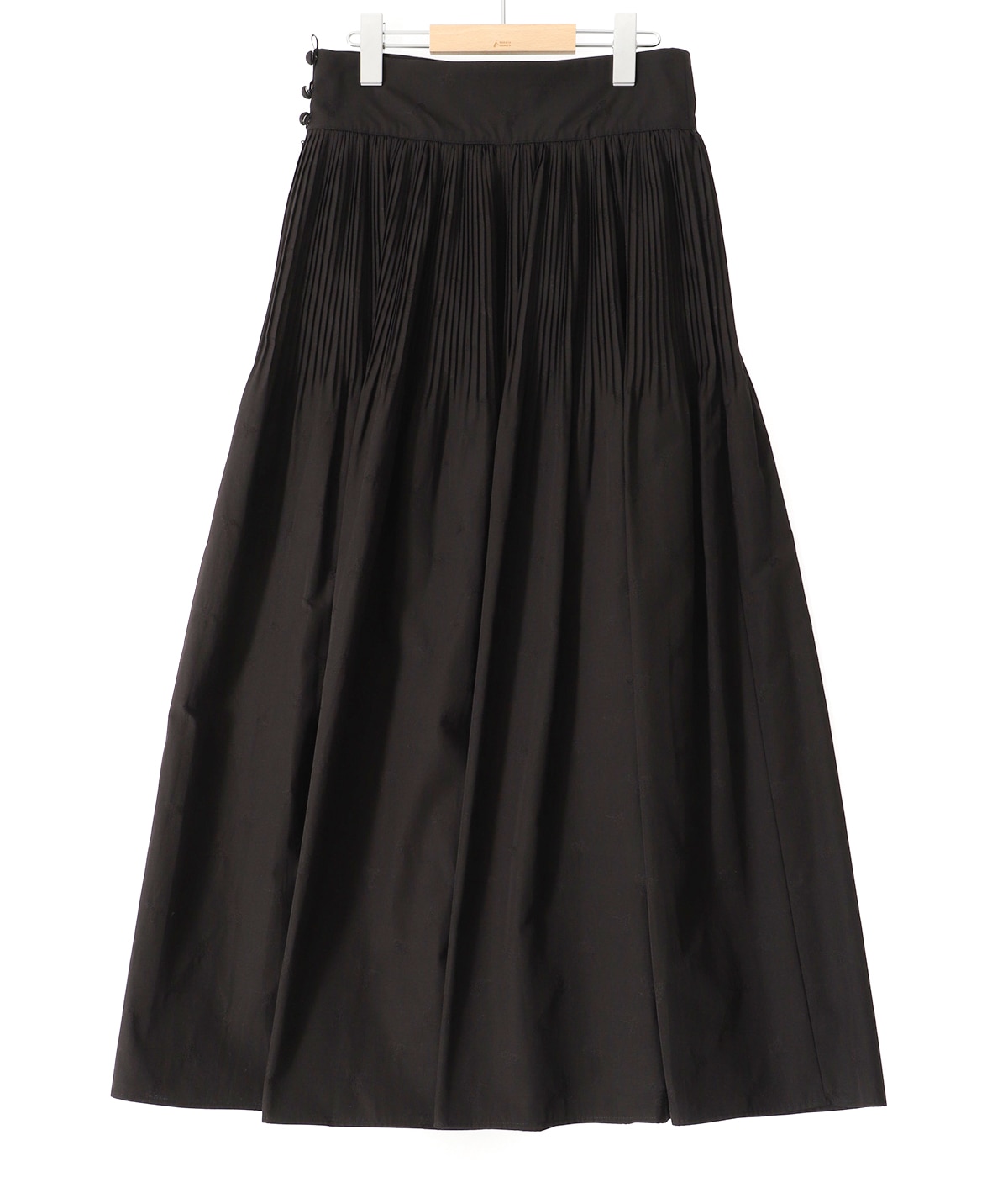 レディース】Floral Jacquard Cotton Pleated Skirt | Mame