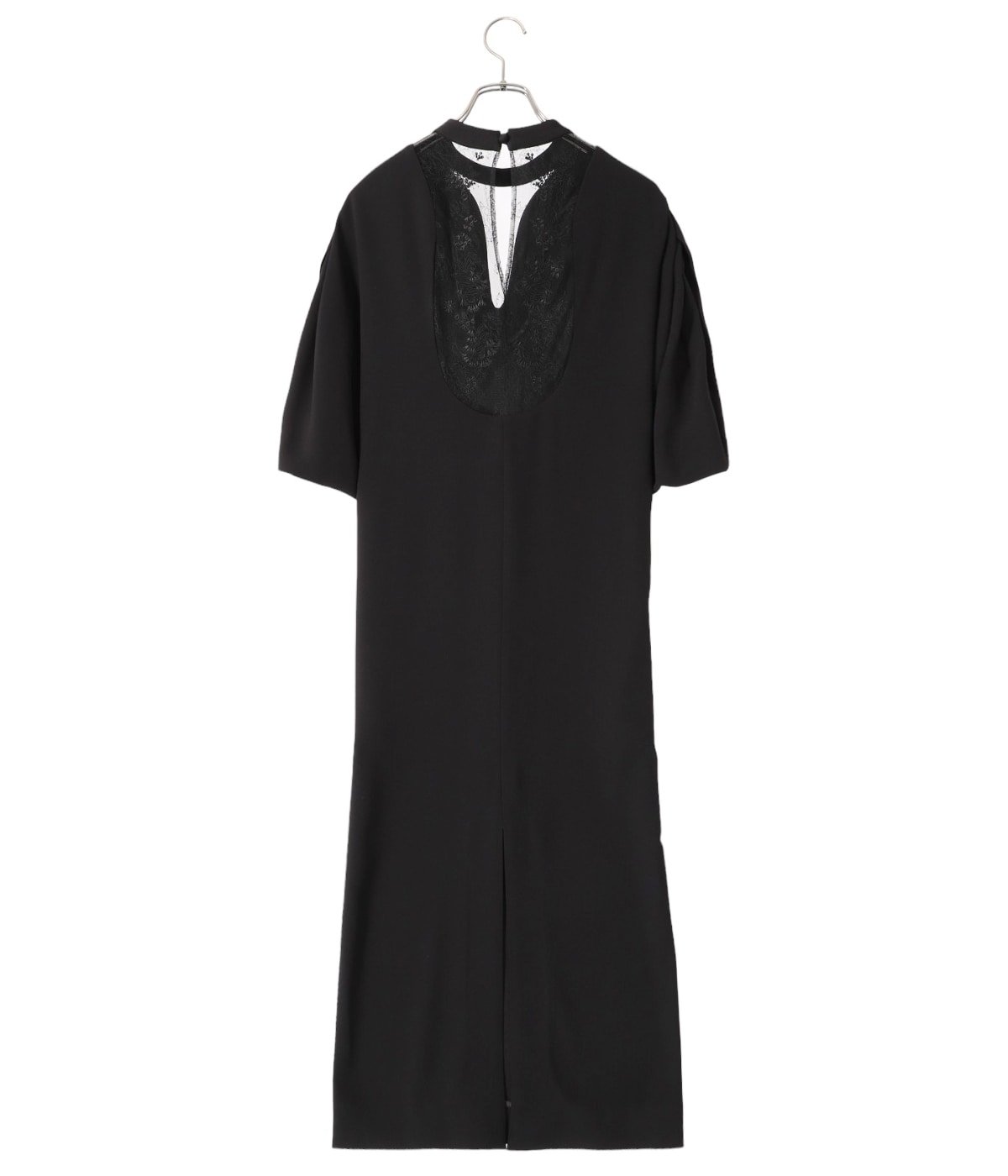 【Mac Duggal】キラキラ ラインストーン ミディ丈ワンピース レディース】Back Satin Crepe Georgette Embroidered Cuffs I