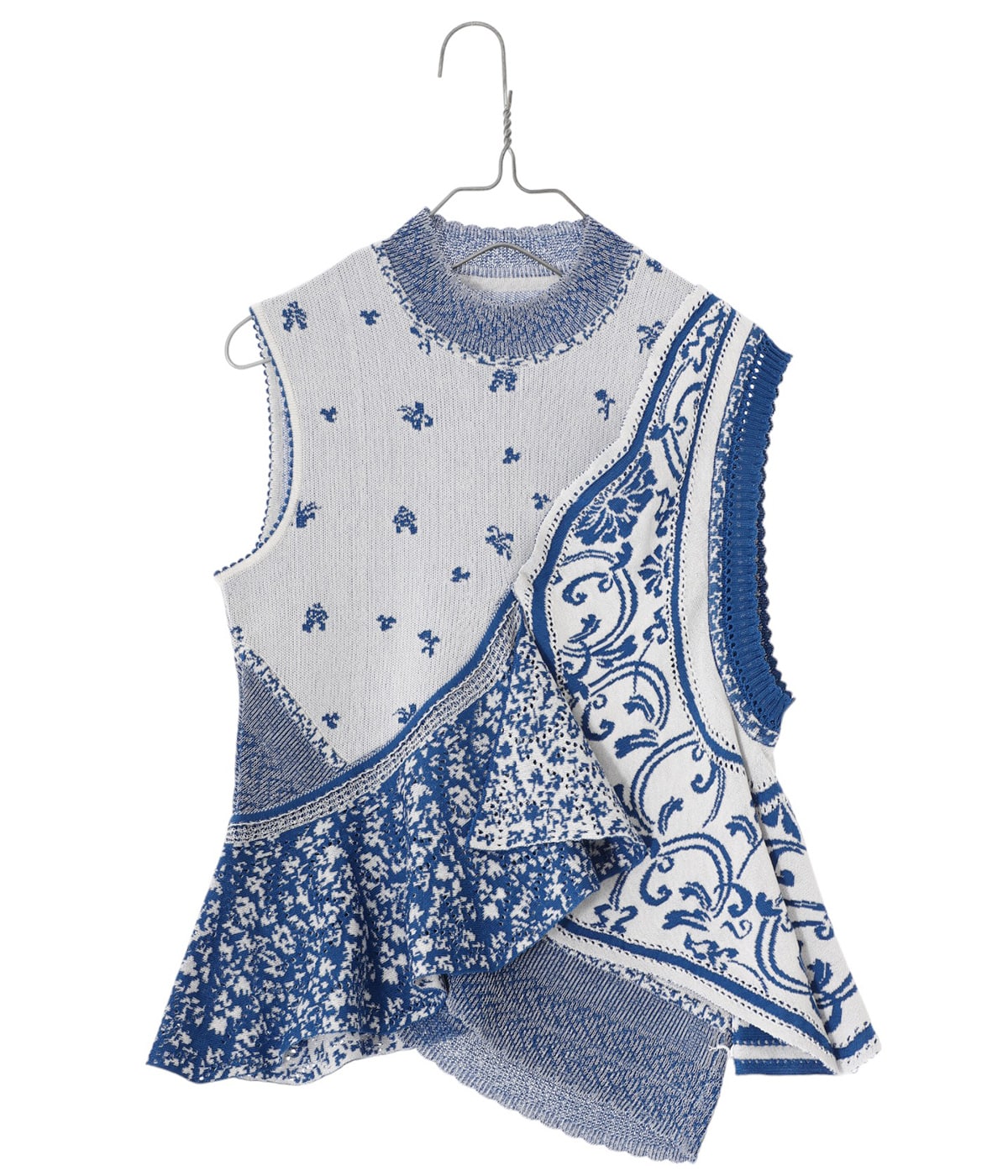 レディース】Asymmetric Pattern Knitted Top | Mame Kurogouchi