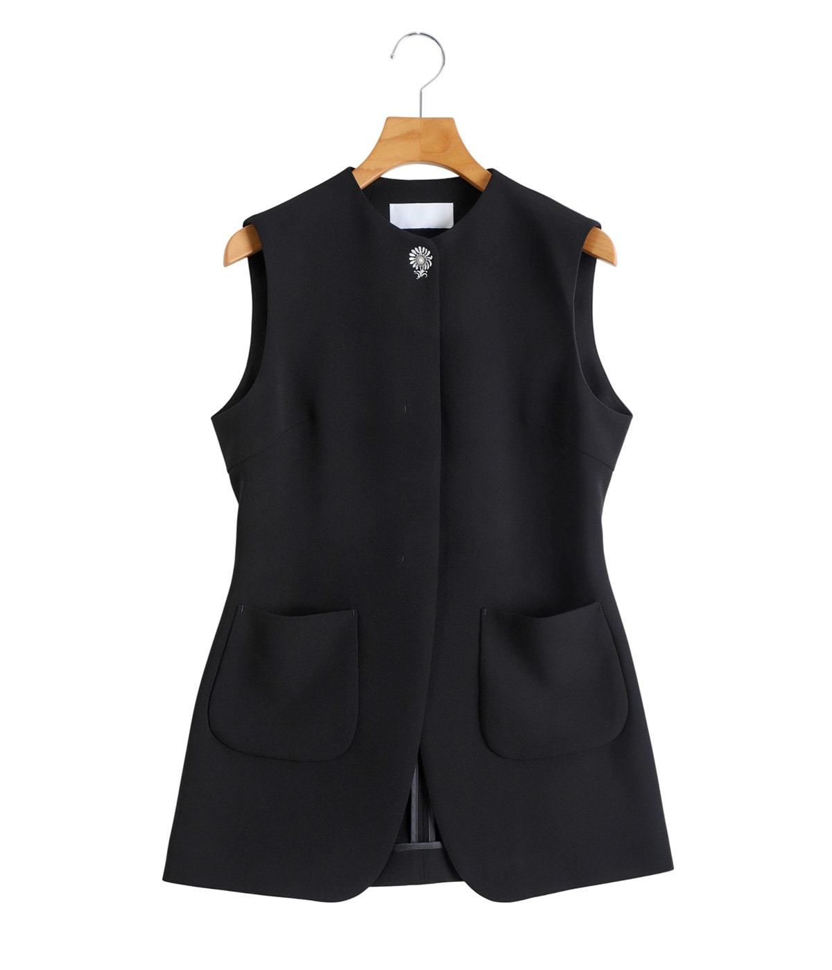 レディース】Acetate Polyester Embroidered Buttonholes Vest | Mame