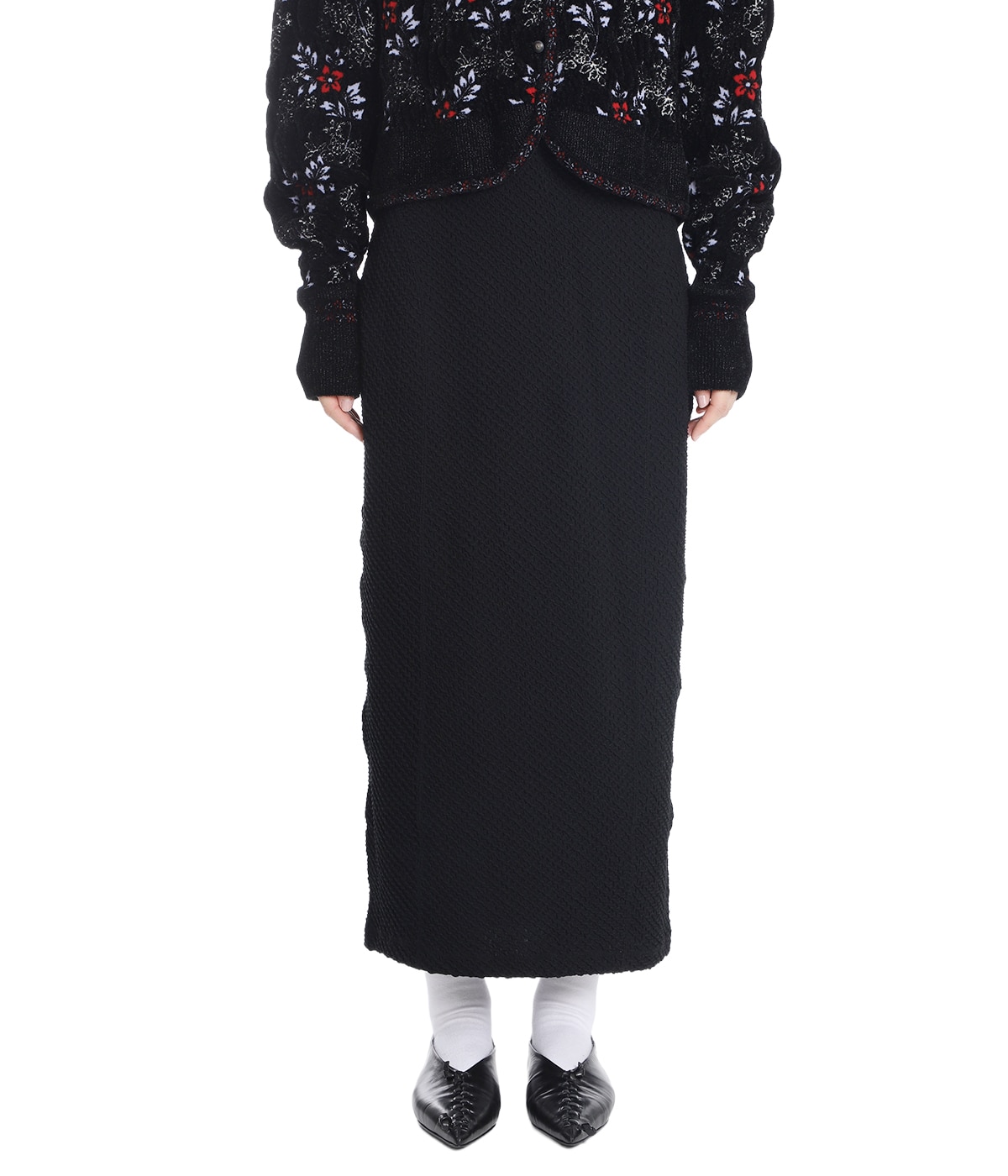 マメクロゴウチEmbroidery Jersey Skirt 刺繍 スカート マメクロゴウチEmbroidery Jersey Skirt 刺繍 スカート