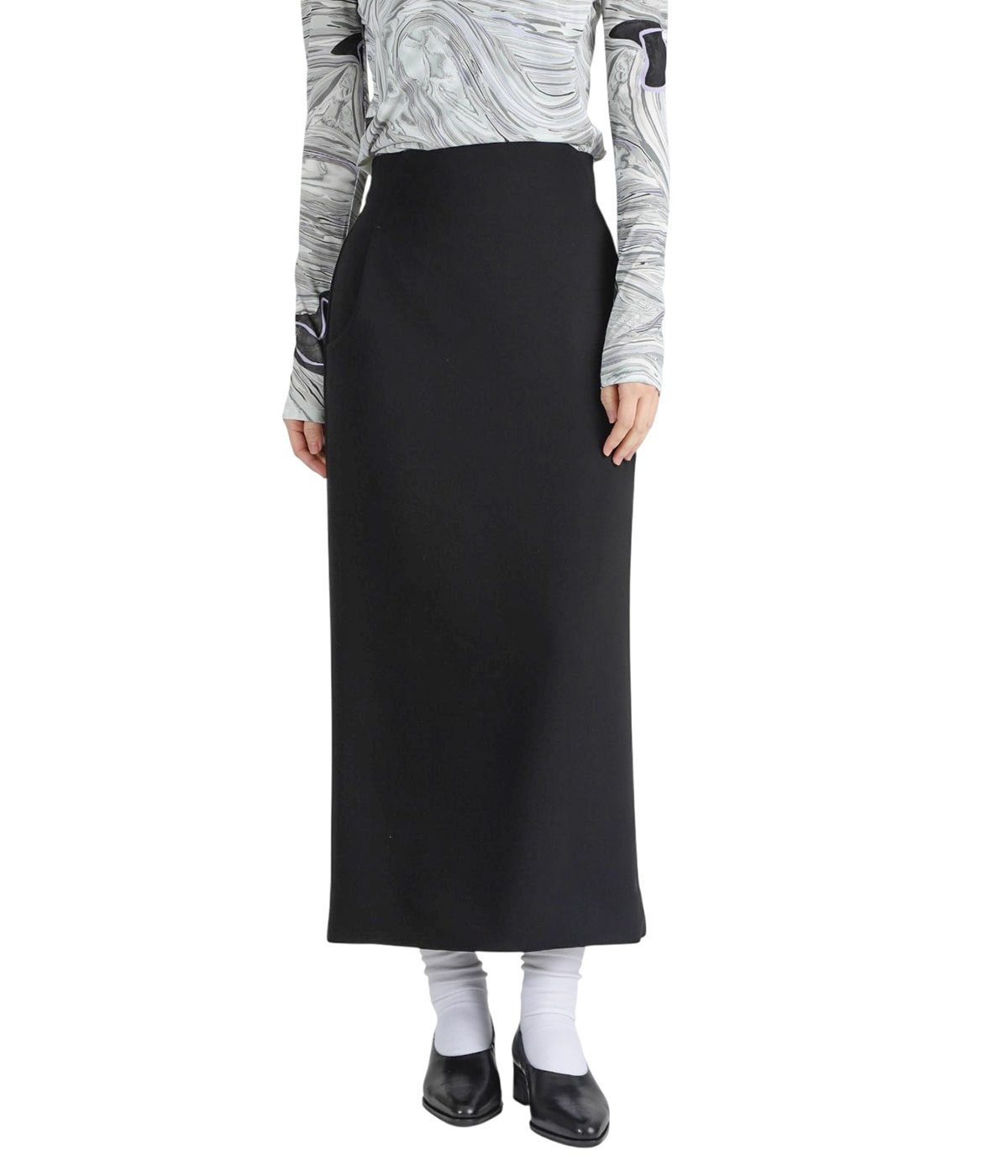 レディース】Acetate Polyester High Waisted Skirt | Mame Kurogouchi