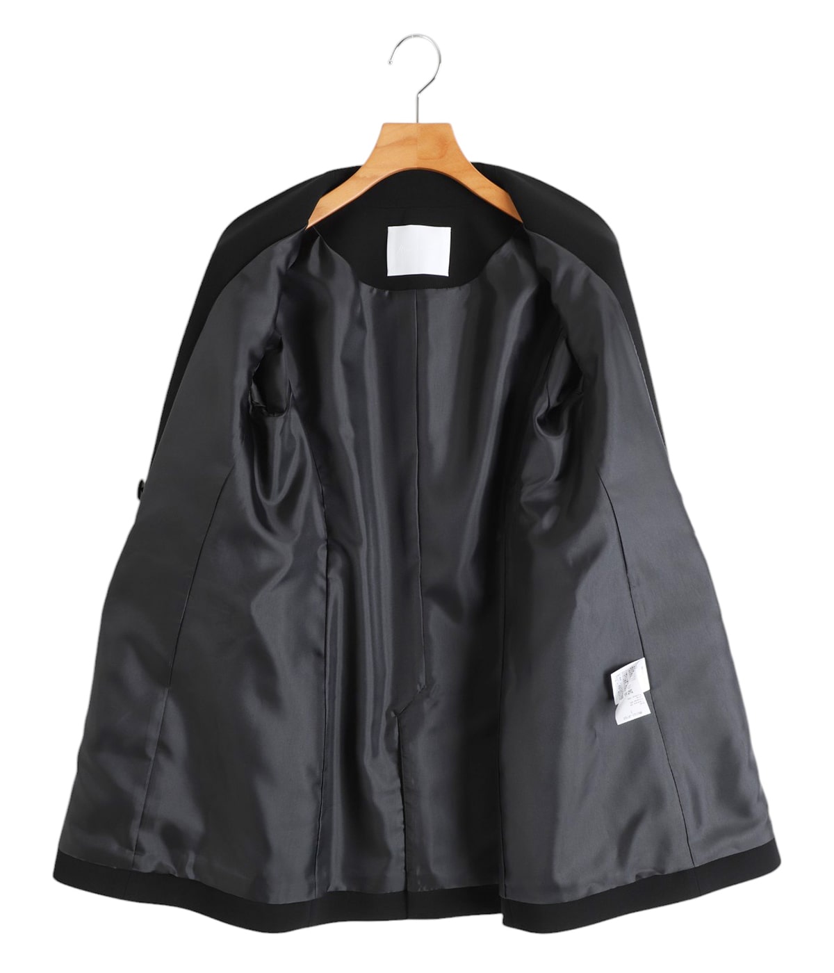 レディース】Acetate Polyester Collarless Double Breasted