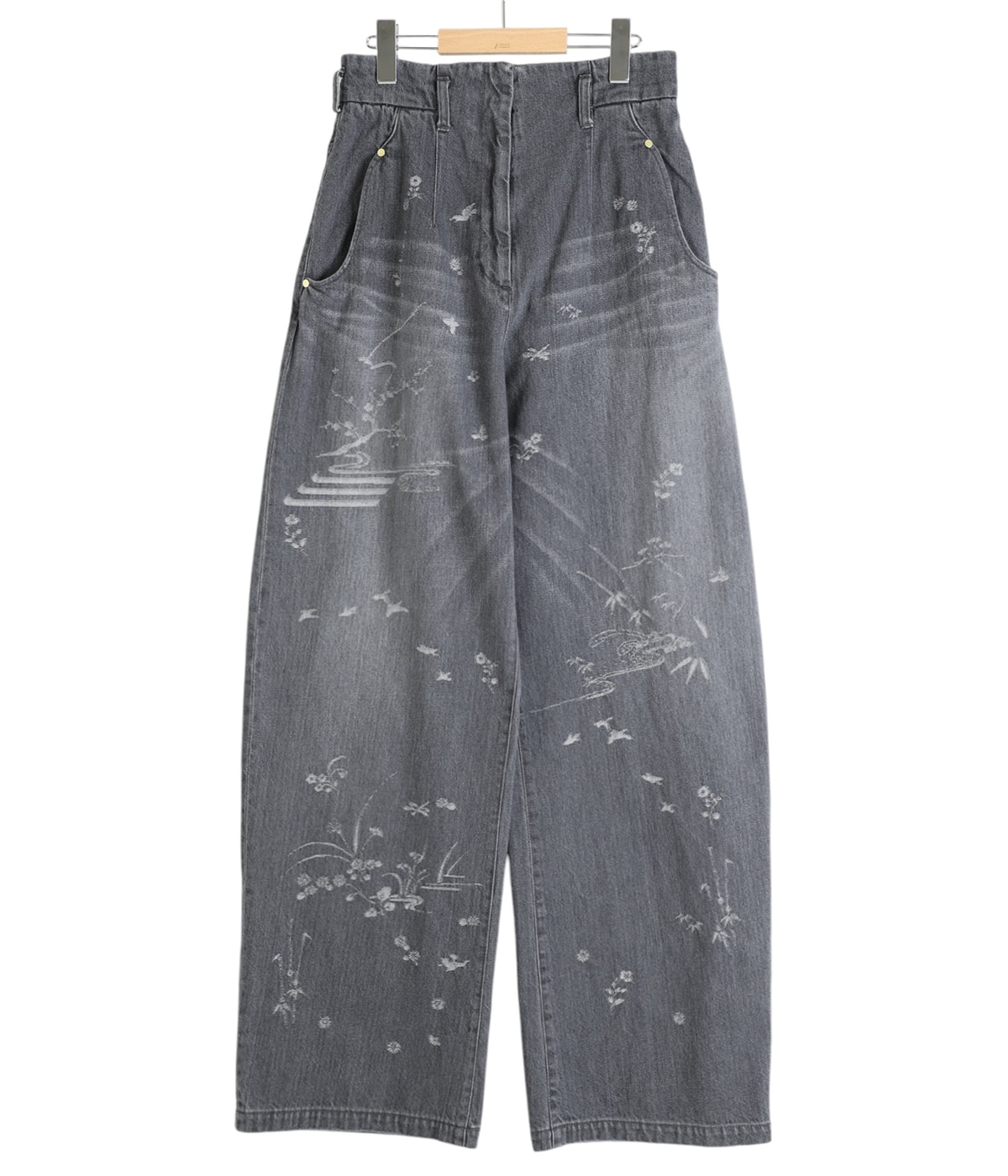 パンツ Nature Pattern Jacquard Wide Leg Jeans レディース】Nature Pattern Jacquard Wide Leg Jeans | Mame