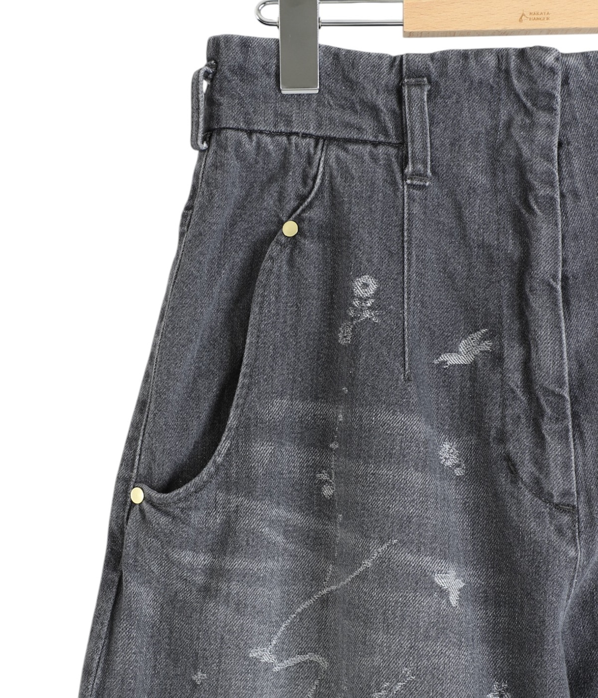レディース】Nature Pattern Jacquard Wide Leg Jeans | Mame