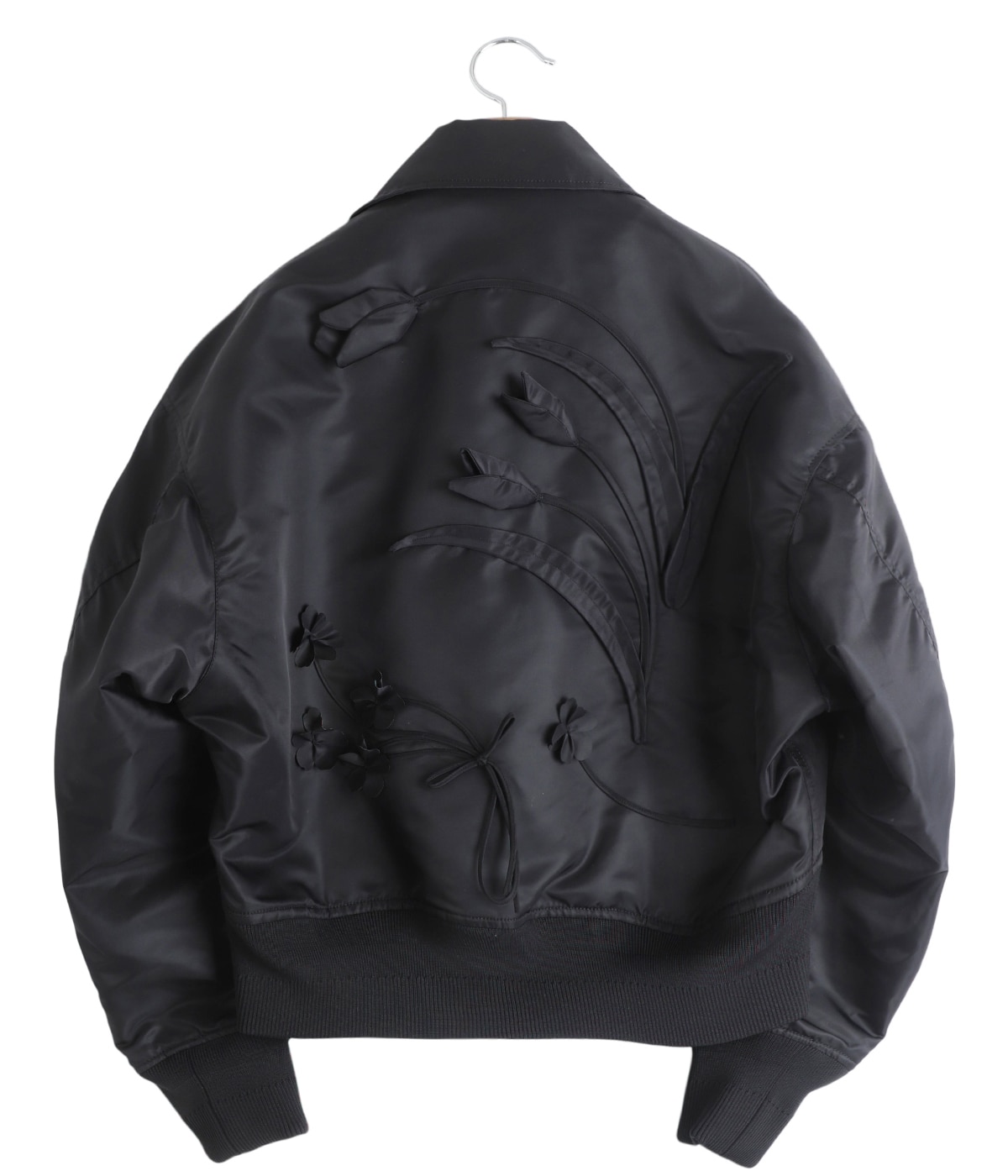レディース】Nylon Twill 3D Embroidery Flight Jacket | Mame