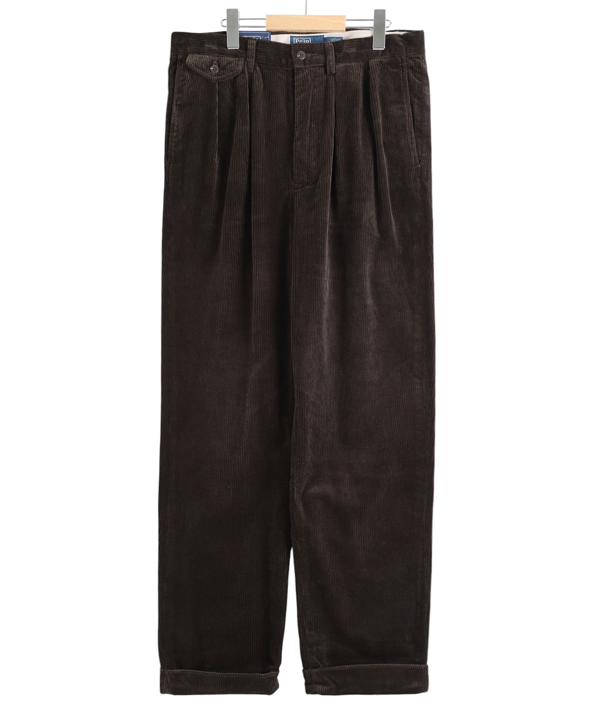 RALAXED FIT CORDUROY WHITMAN CHINO PLEATED PANTS