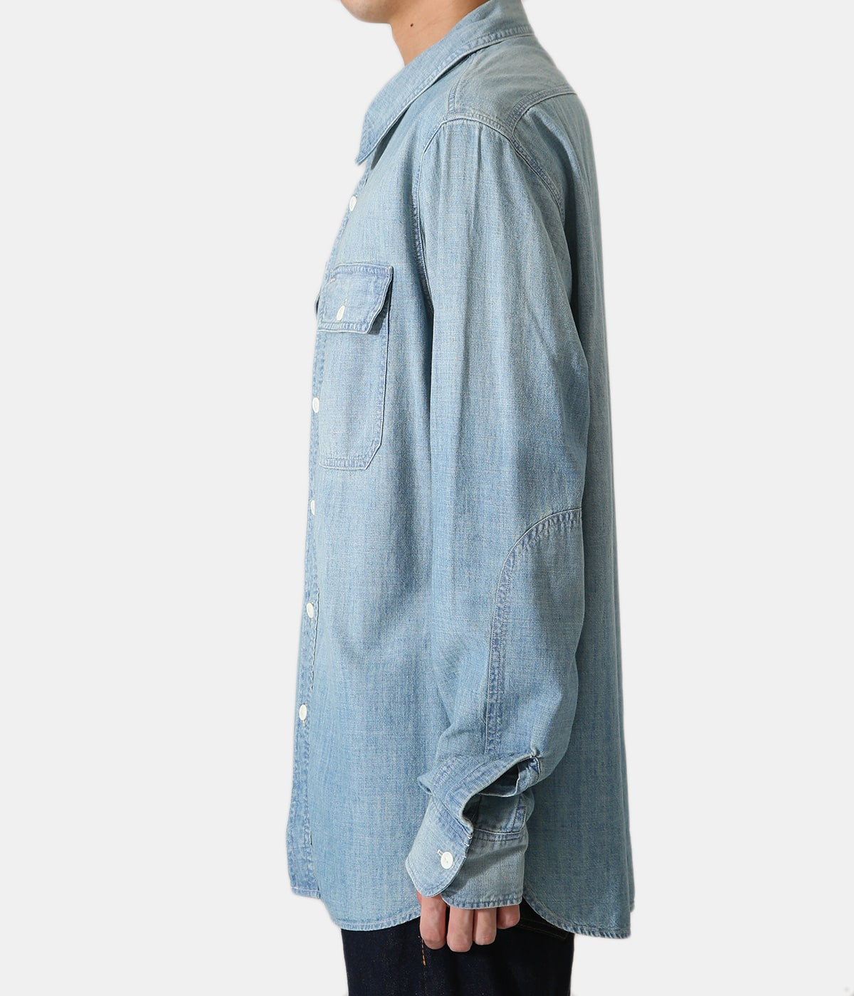 RRL ダークブルー 長袖カットソー Mサイズ ILLINOIS WS-LONG SLEEVE-SPORT SHIRT | RRL(ダブルアールエル