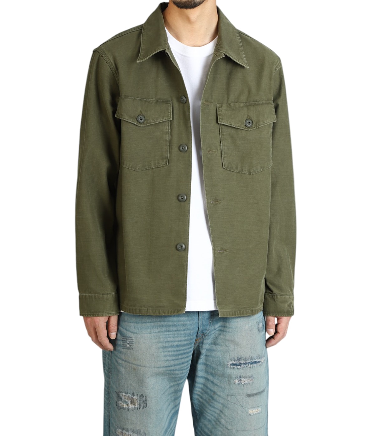 REGIMENT OS-LONG SLEEVE-SPORT SHIRT CTN REVERSE SATEEN | RRL